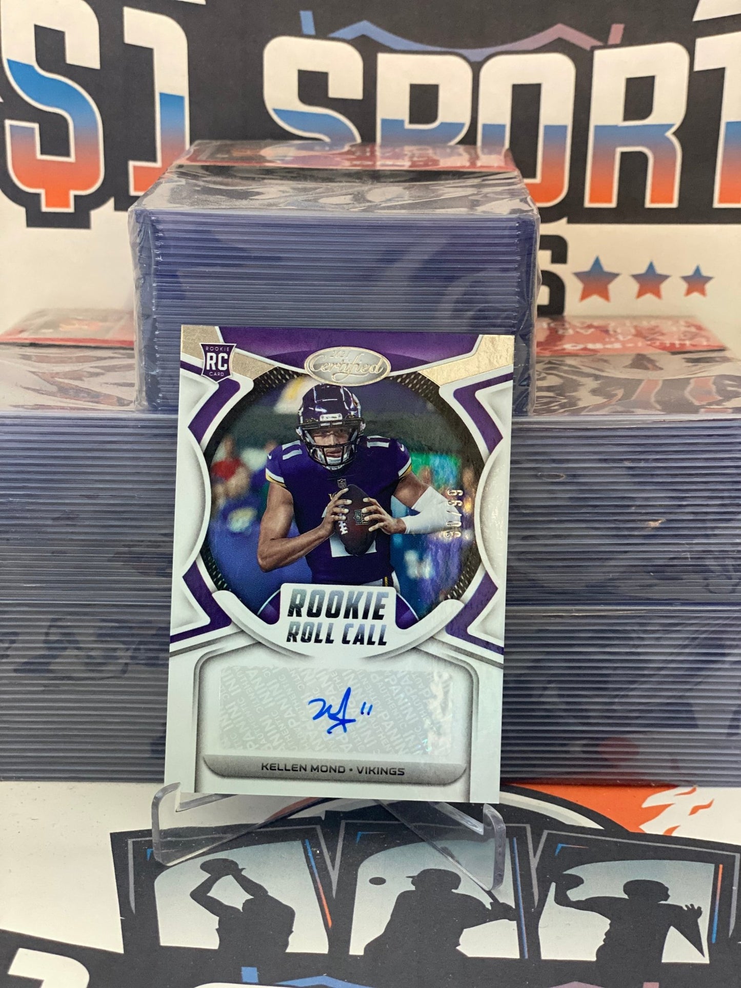 2021 Panini Certified (Purple, Rookie Roll Call Auto 30/99) Kellen Mond #RCS-KM