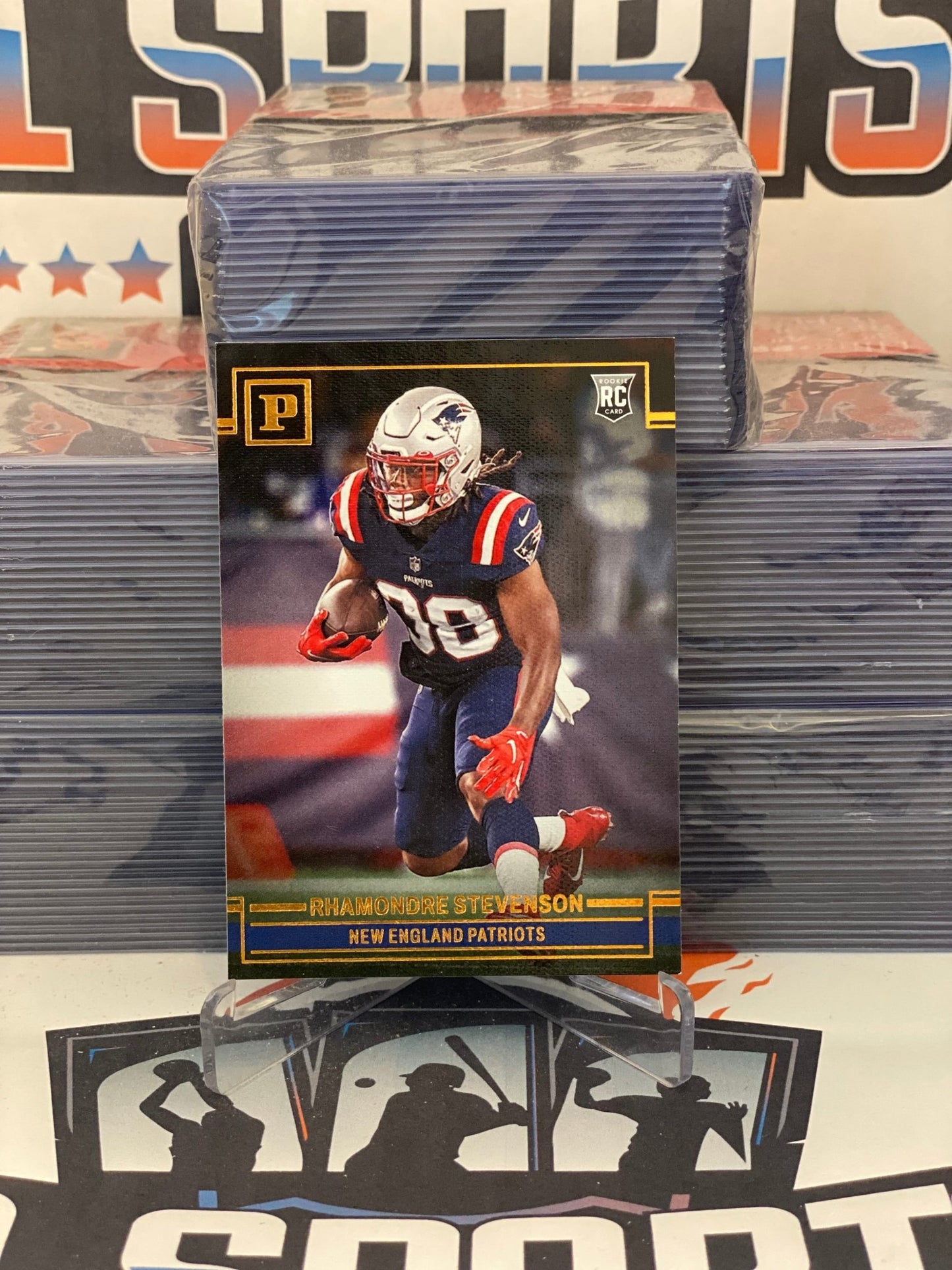 2021 Panini Chronicles (Bronze, Panini) Rhamondre Stevenson Rookie #PA-18