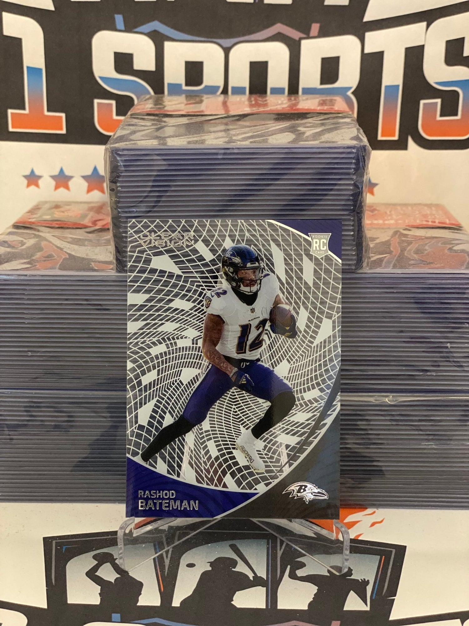 2021 Panini Chronicles (Clear Vision) Rashod Bateman Rookie #CVR-16