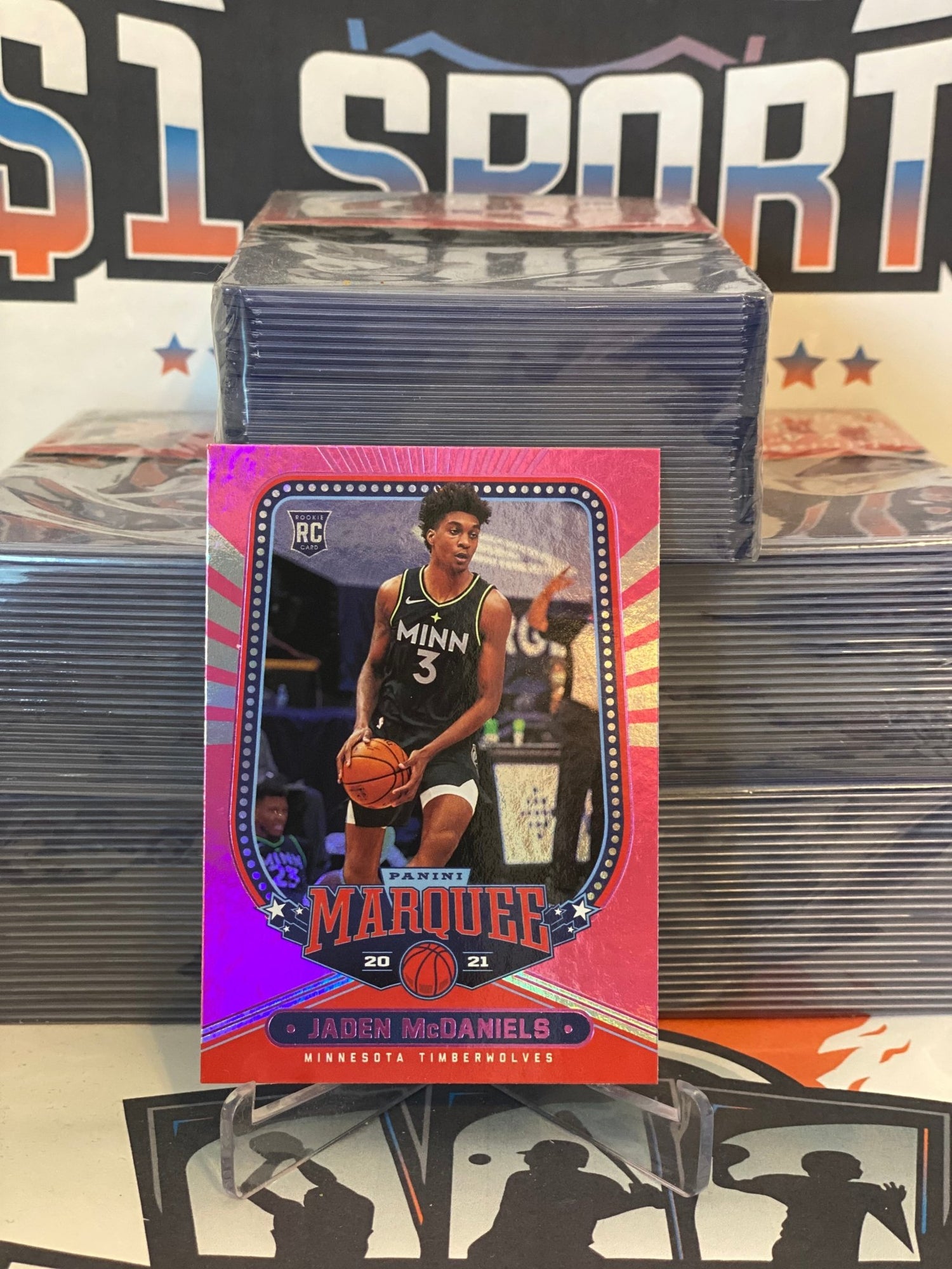 2021 Panini Chronicles (Pink, Marquee) Jaden McDaniels Rookie #238