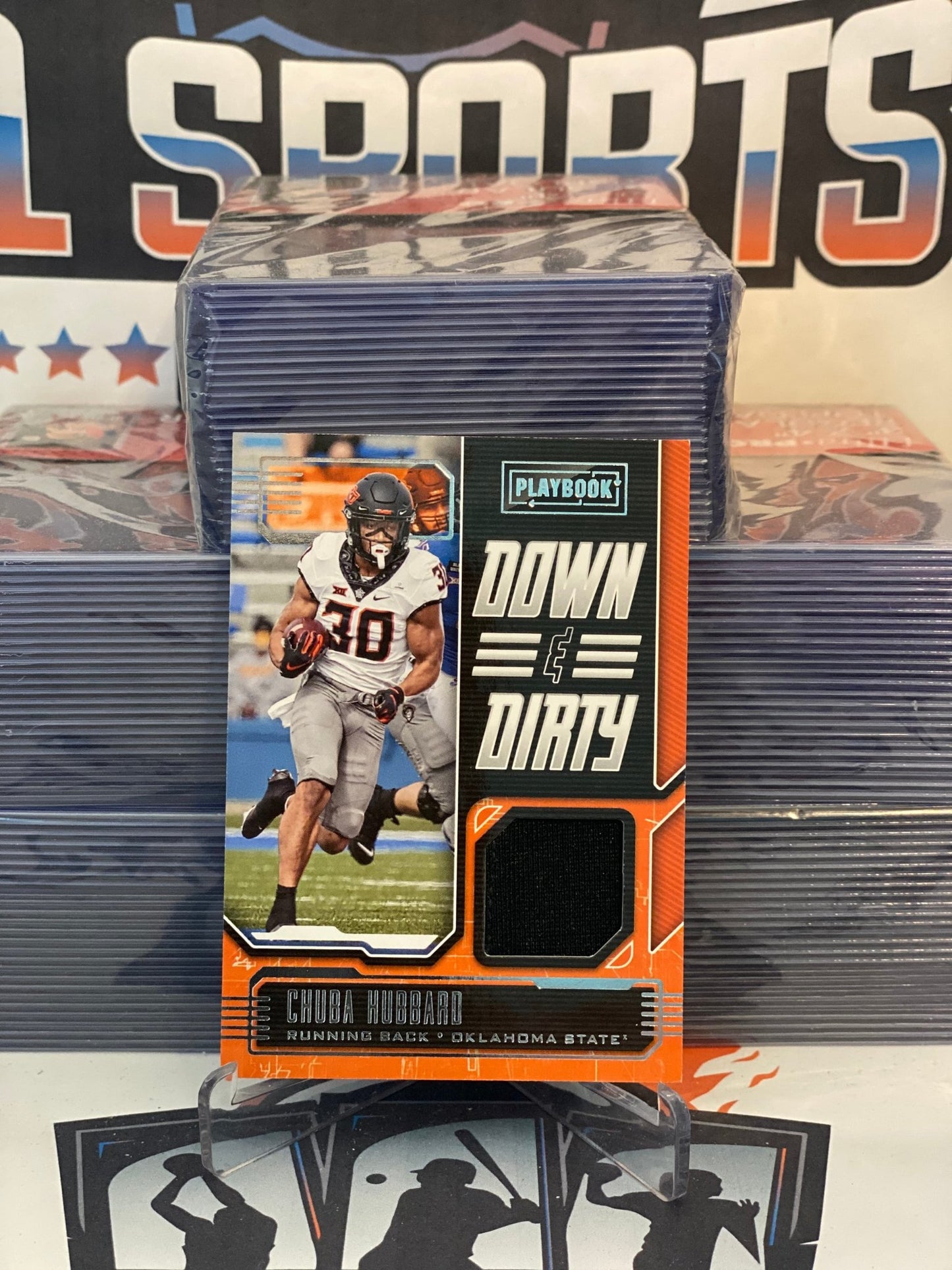 2021 Panini Chronicles Playbook Draft Picks (Down & Dirty Relic) Chuba Hubbard Rookie #PB-CH