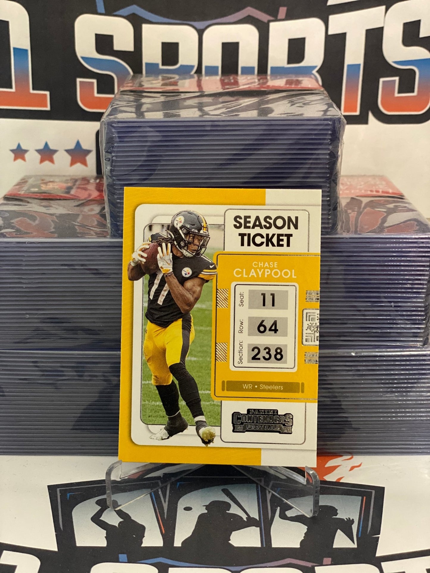 2021 Contenders Chase Claypool Season Ticket #84 - Pittsburgh