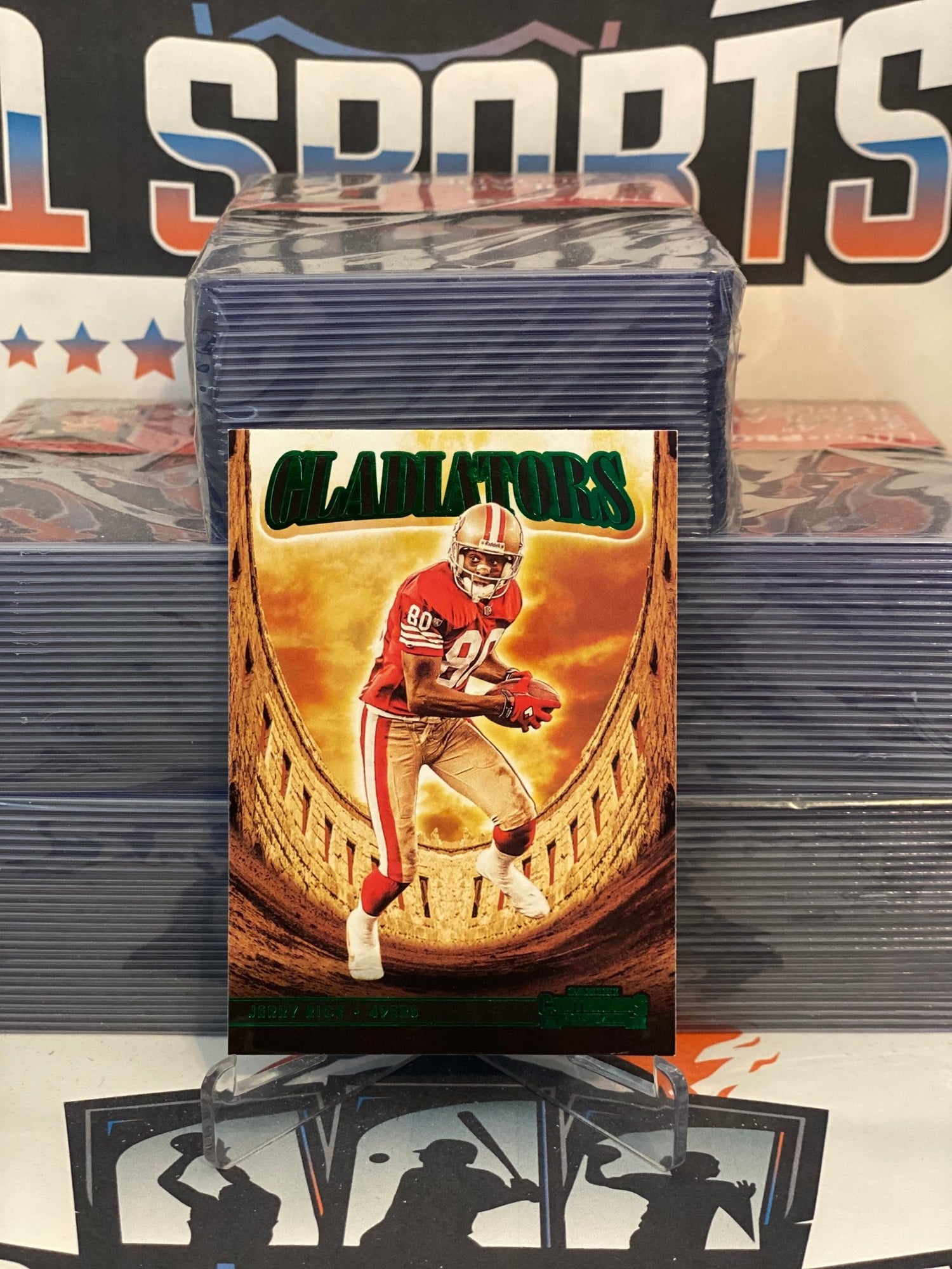 2021 Panini Contenders (Emerald, Gladiators) Jerry Rice #GLD-JRI