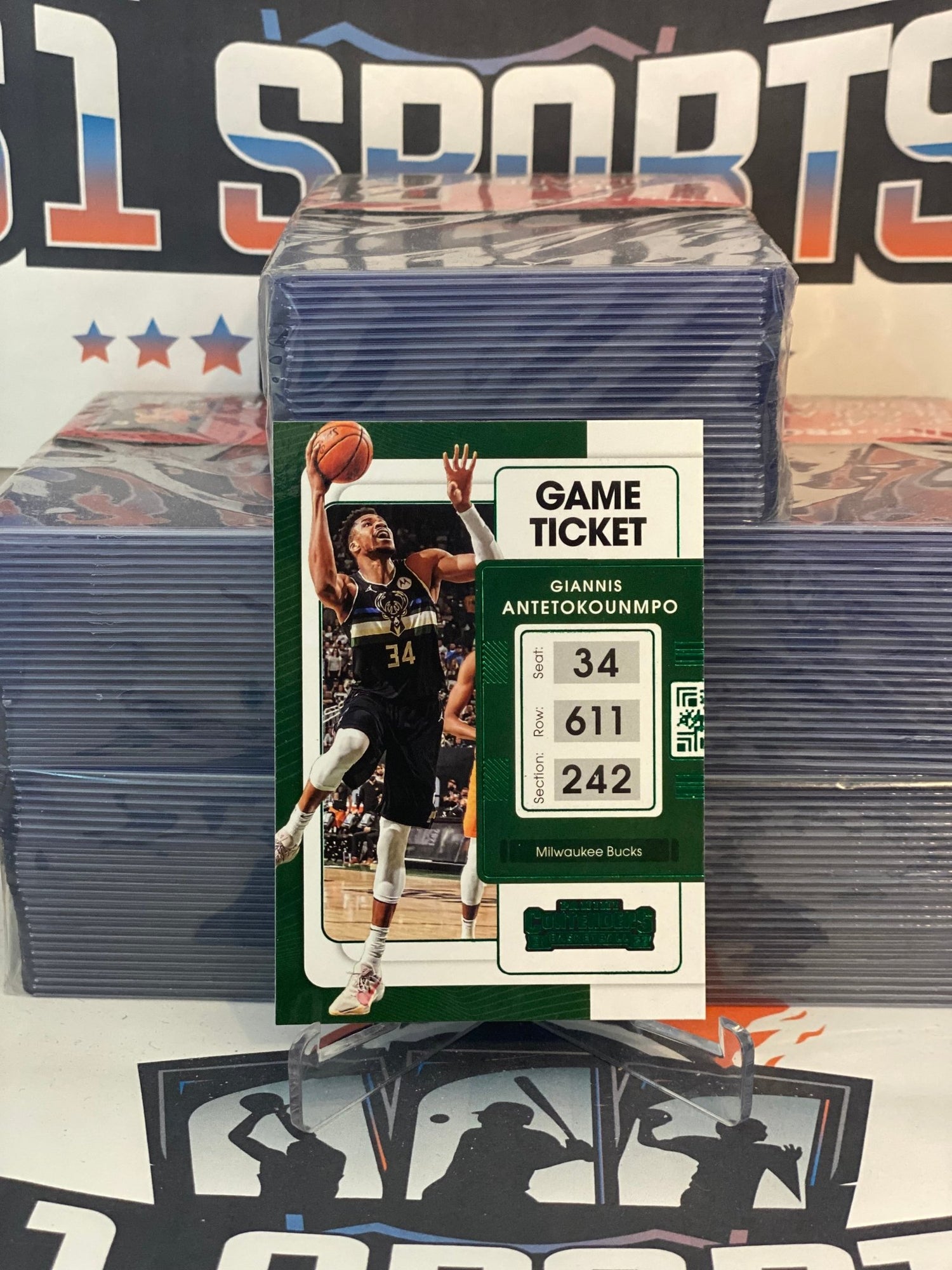 2021 Panini Contenders (Green) Giannis Antetokounmpo #73