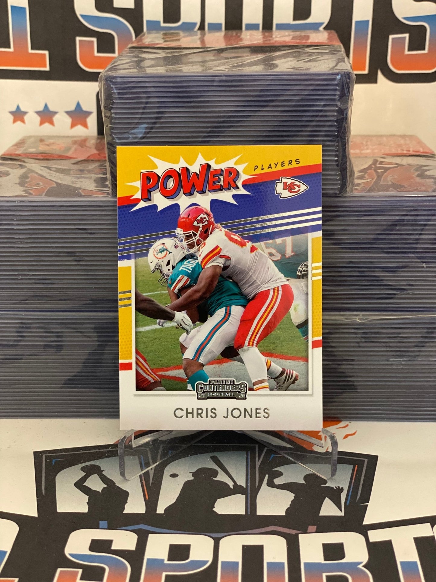 2021 Panini Contenders (Power Players, Tua Tagoviloa Photo) Chris Jones #PP-CJO