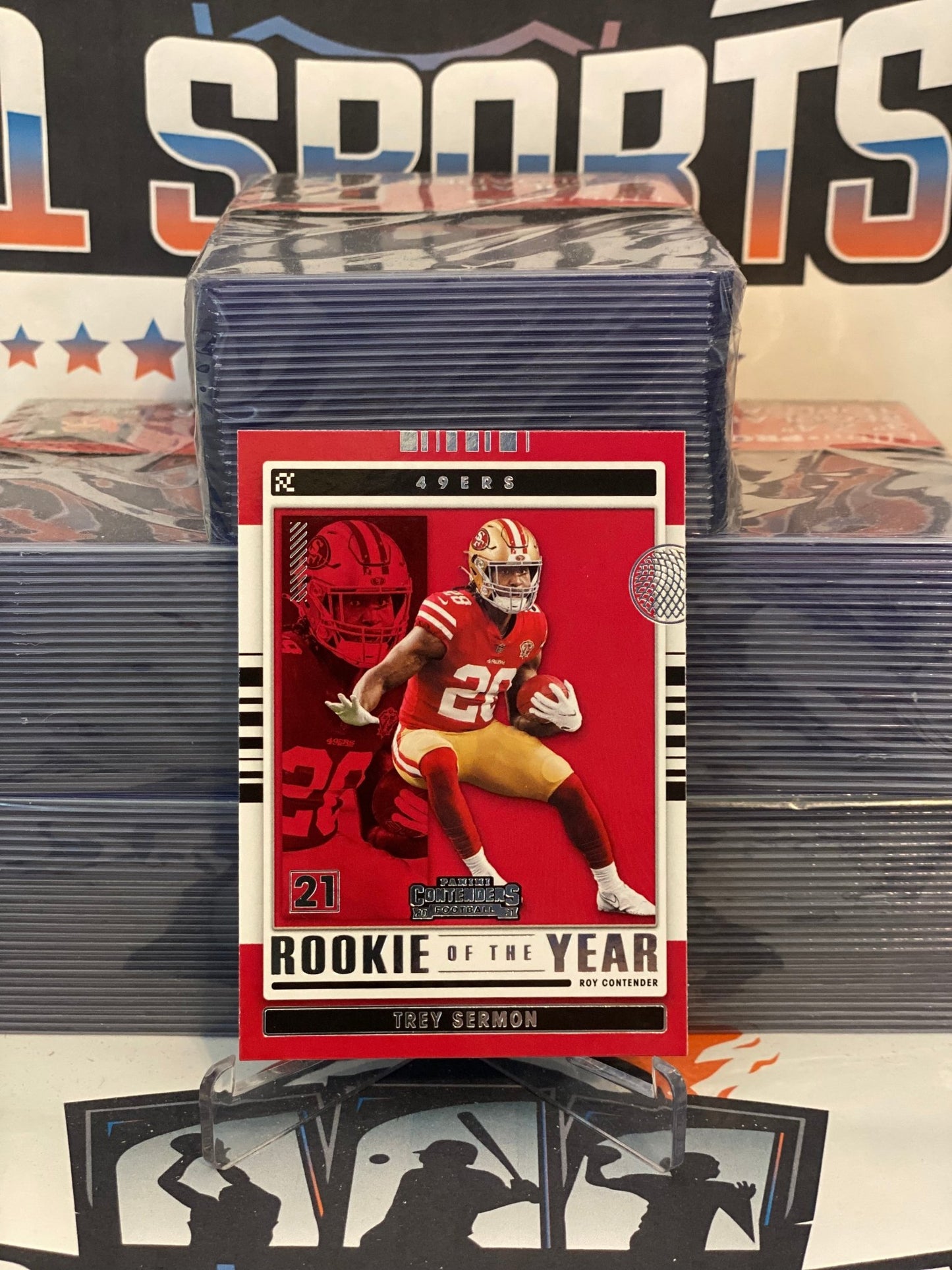 2021 Panini Contenders (Rookie of the Year) Trey Sermon #ROY-TSE