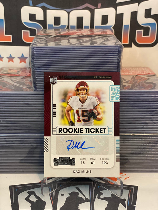 2021 Panini Contenders (Rookie Ticket Auto) Dax Milne #261