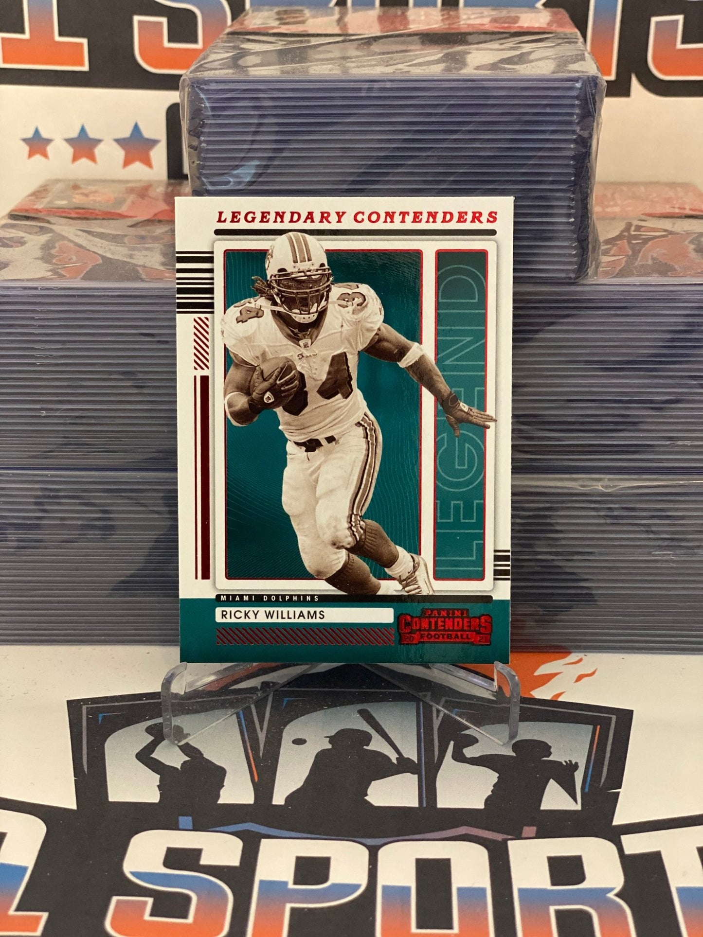 2021 Panini Contenders (Ruby, Legendary) Ricky Williams #LGD-RWI