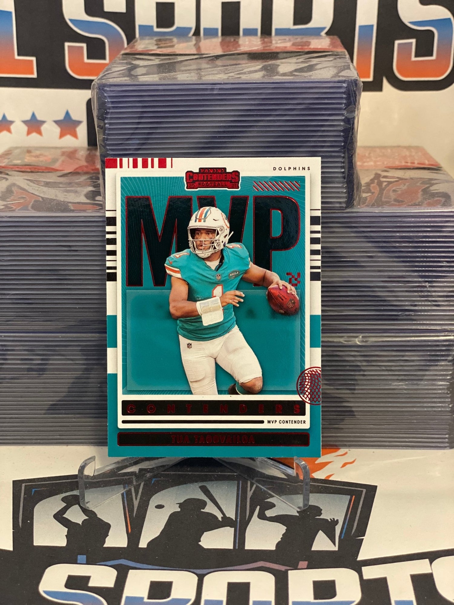 2021 Panini Contenders (Ruby, MVP) Tua Tagovailoa #MVP-TTA