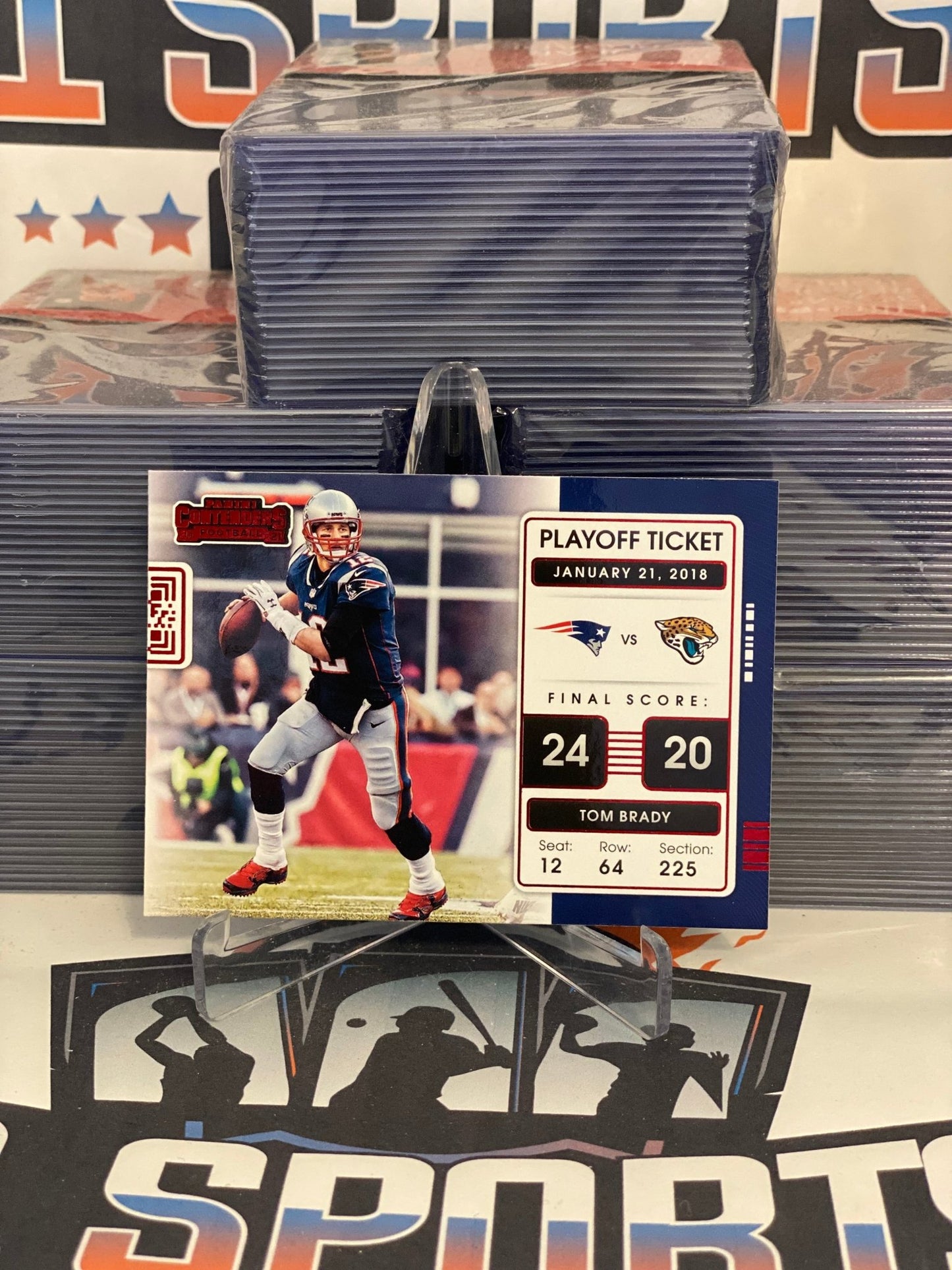 2021 Panini Contenders (Ruby, Playoff Ticket) Tom Brady #PLT-TOM