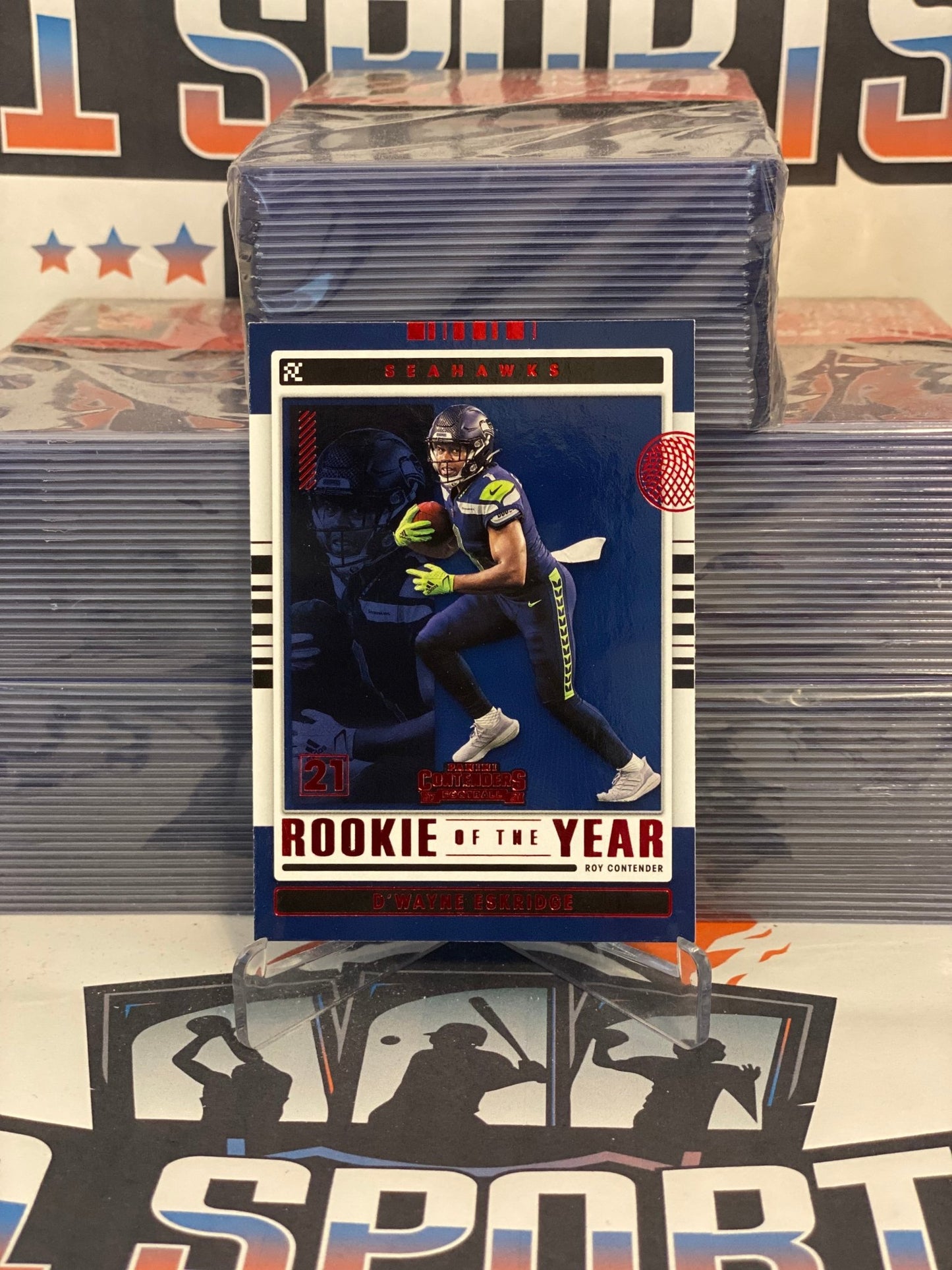 2021 Panini Contenders (Ruby, Rookie of the Year) D'Wayne Eskridge #ROY-DES