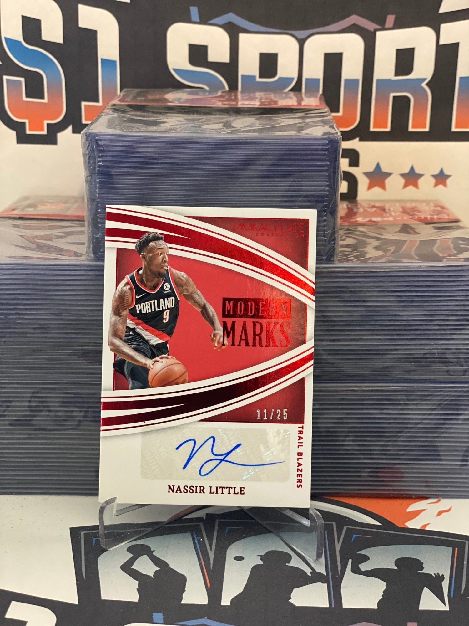2021 Panini Immaculate Collection (Red, Modern Marks Auto 11/25) Nassir Little #MM-NSL
