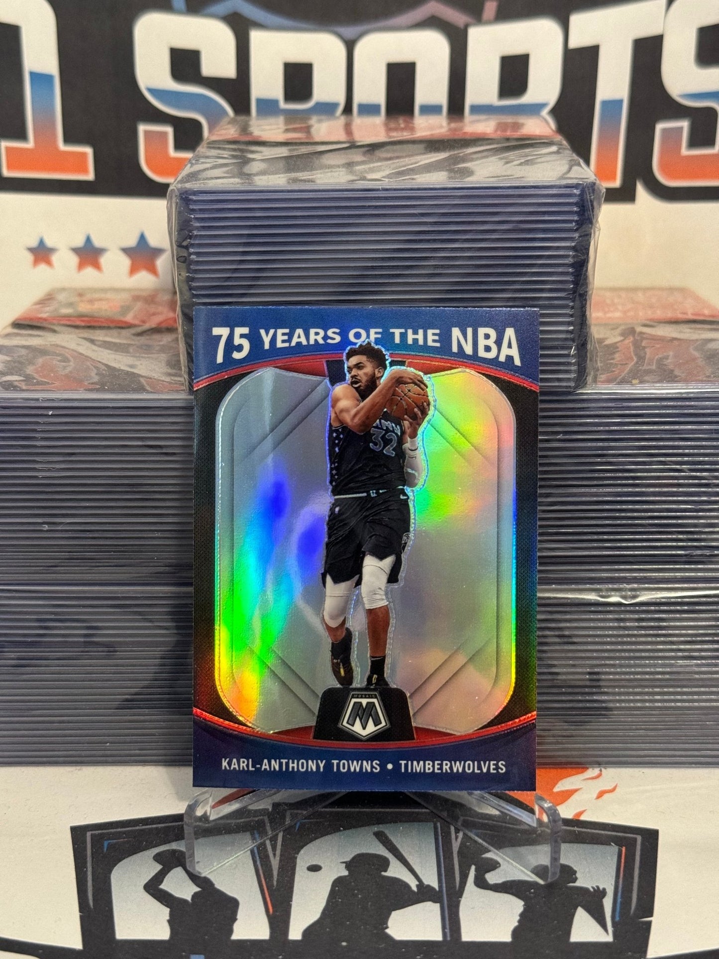 2021 Panini Mosaic (75 Years of the NBA) Karl-Anthony Towns #83