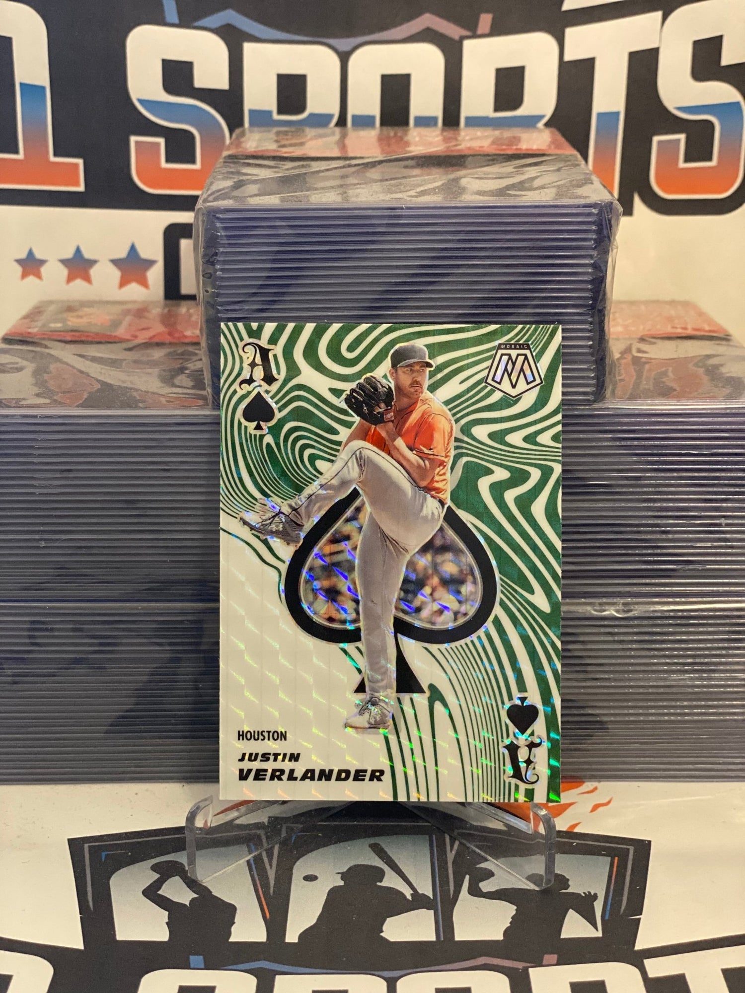 2021 Panini Mosaic (Green Mosaic, Aces) Justin Verlander #ACE7
