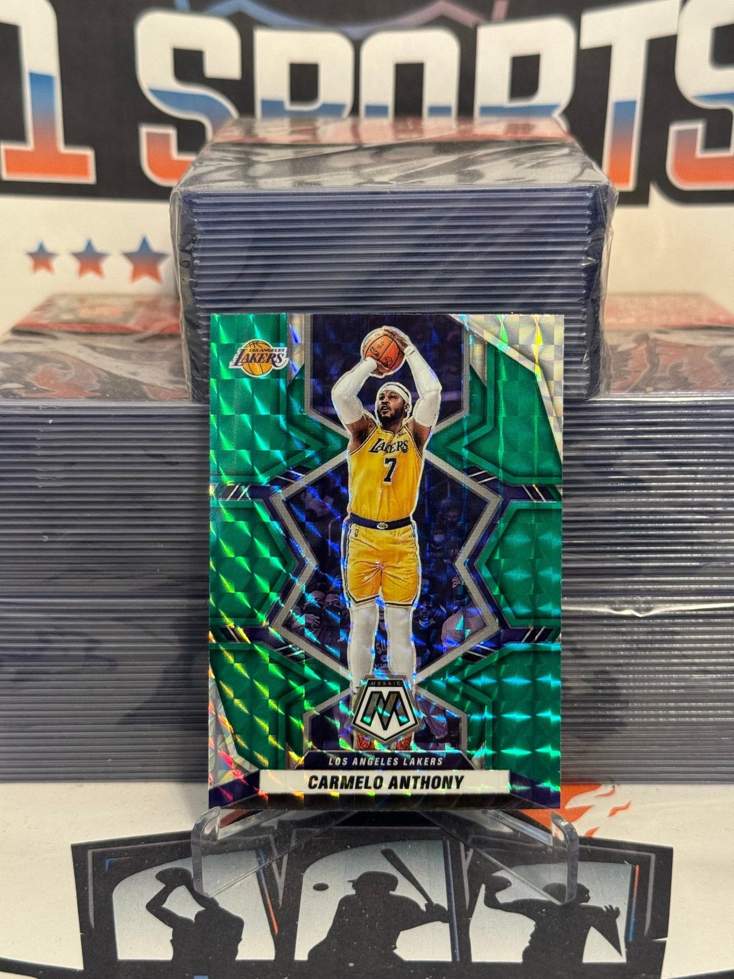 2021 Panini Mosaic (Green Prizm) Carmelo Anthony #2