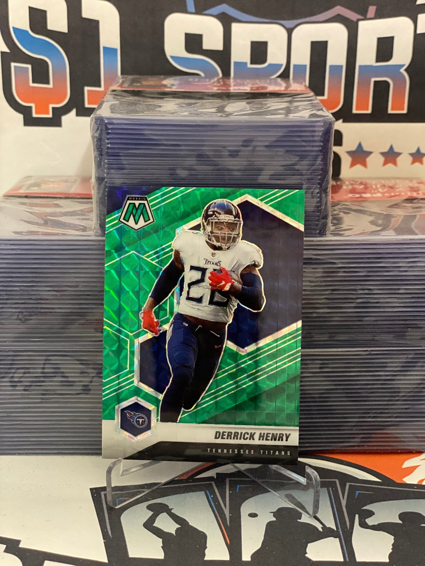 2021 Panini Mosaic (Green Prizm) Derrick Henry #196