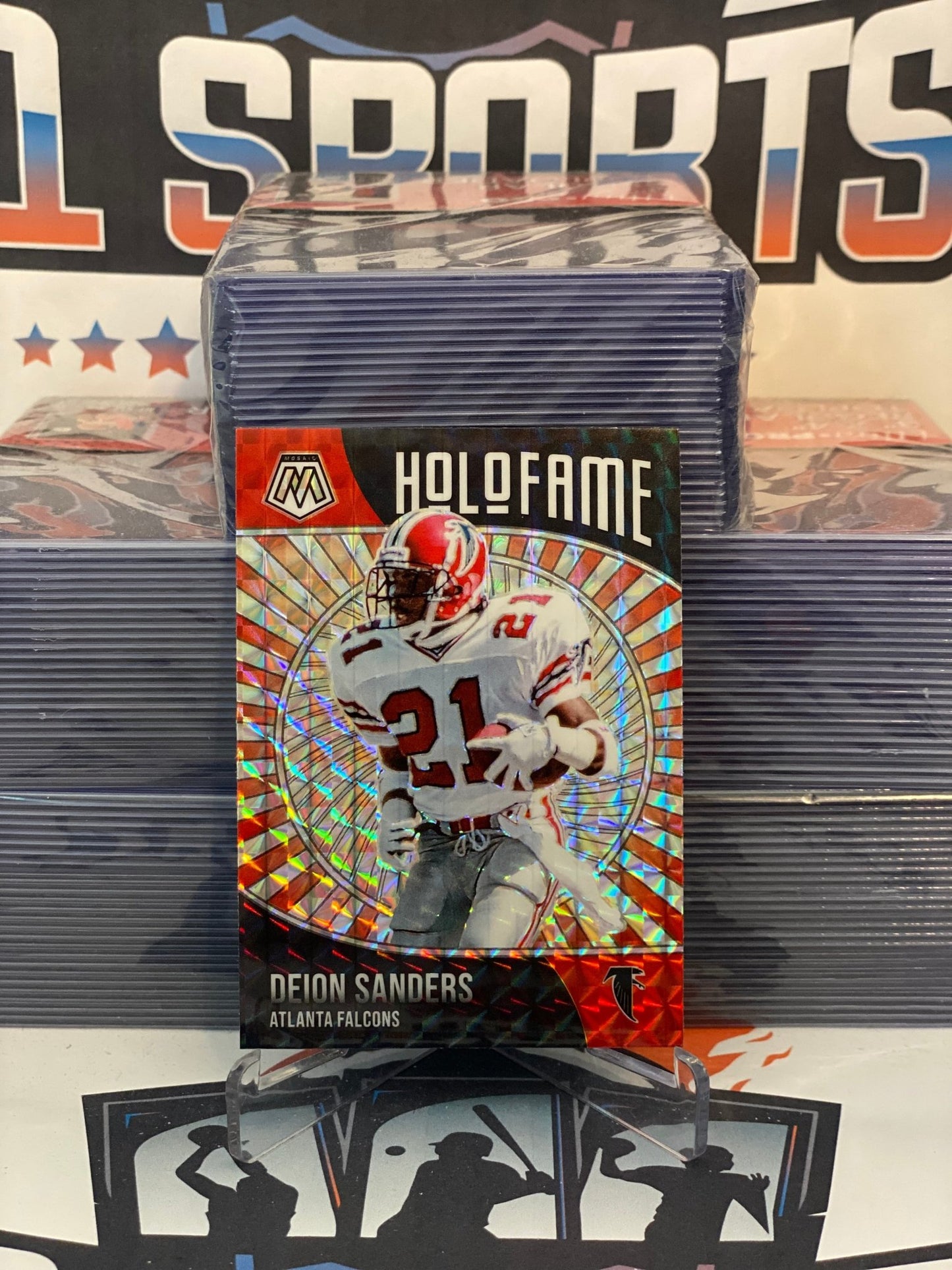 2021 Panini Mosaic (Mosaic Prizm, HoloFame) Deion Sanders #2