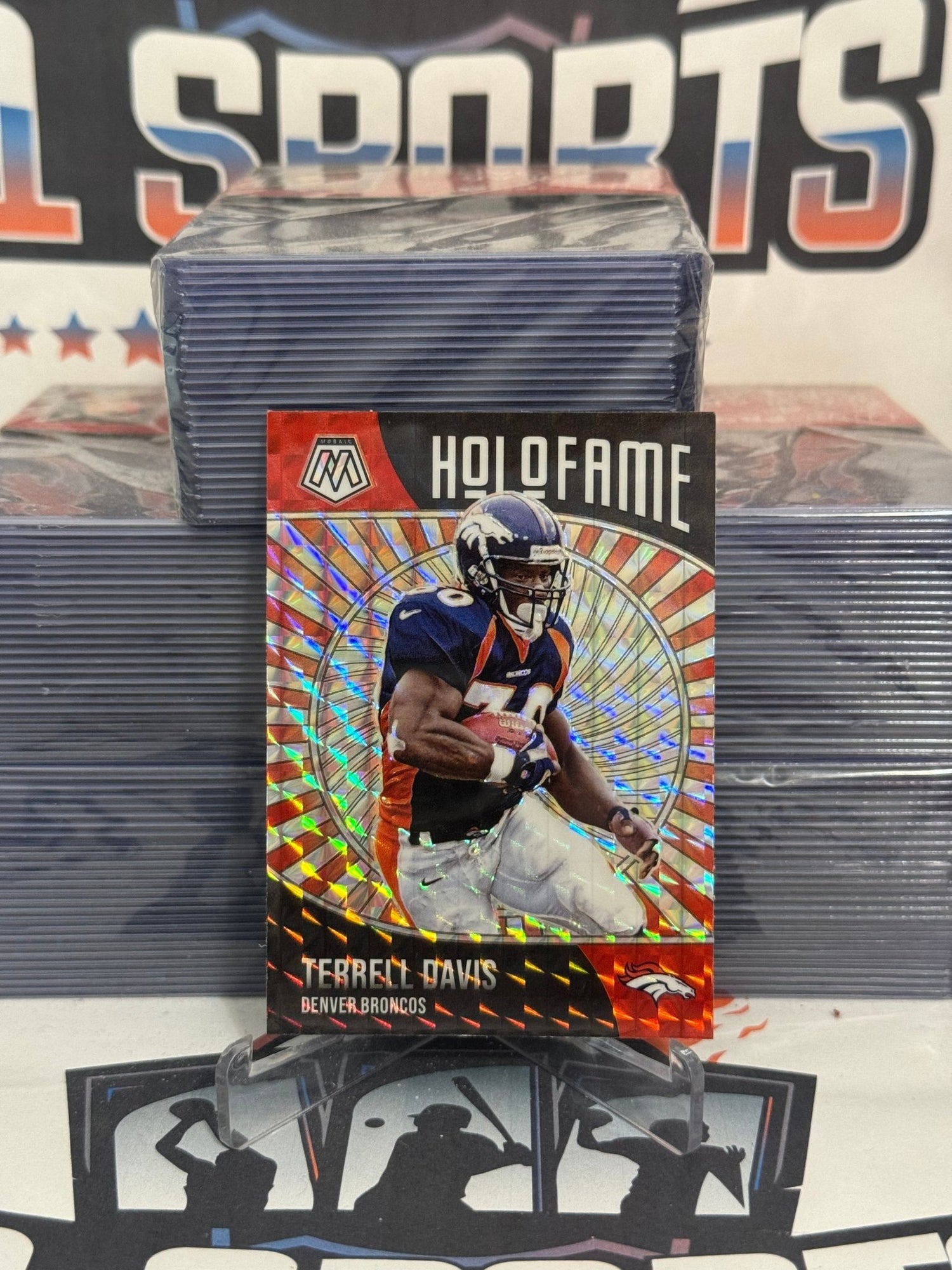 2021 Panini Mosaic (Mosaic Prizm, HoloFame) Terrell Davis #8