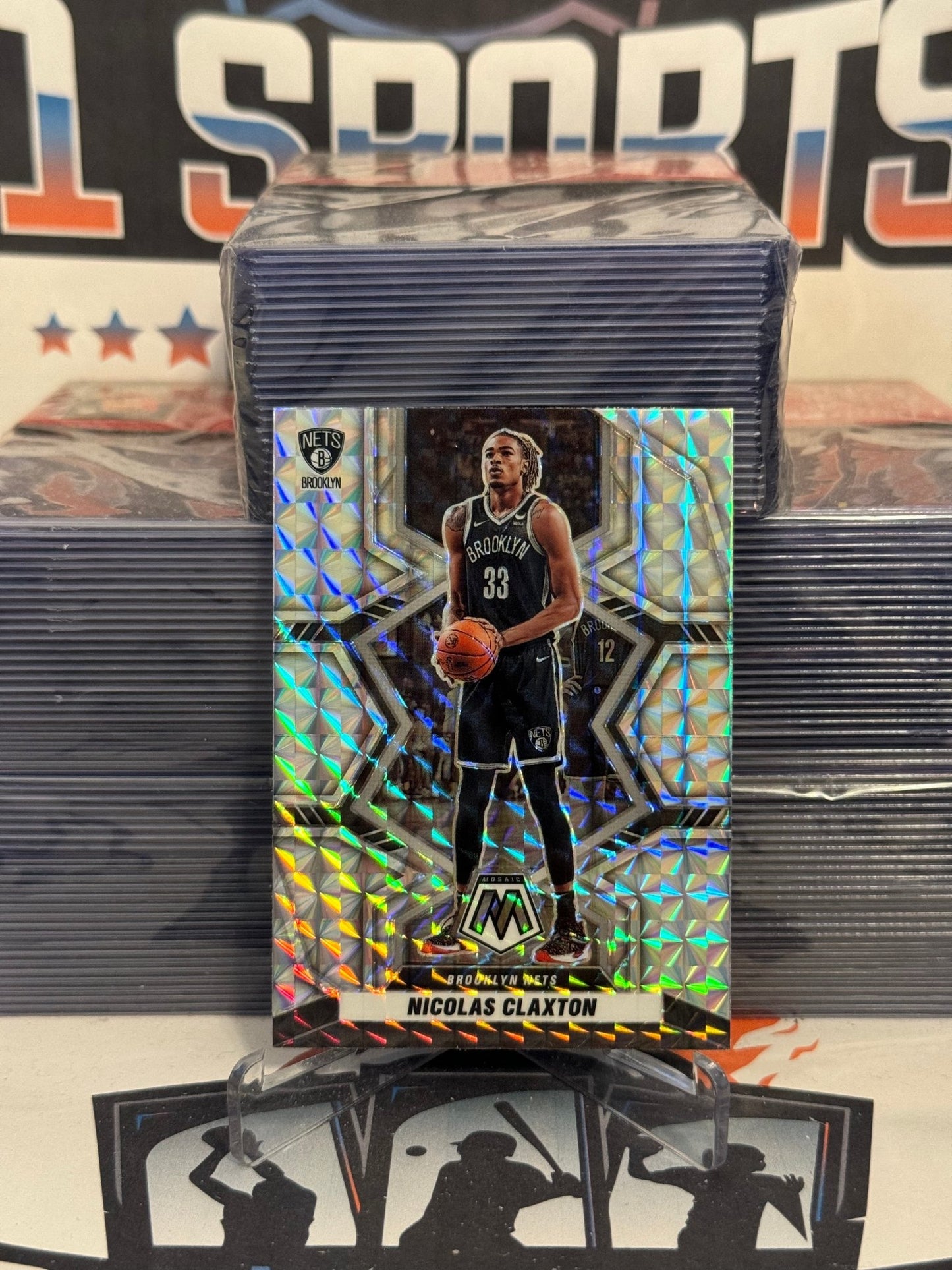 2021 Panini Mosaic (Mosaic Prizm) Nicolas Claxton #166