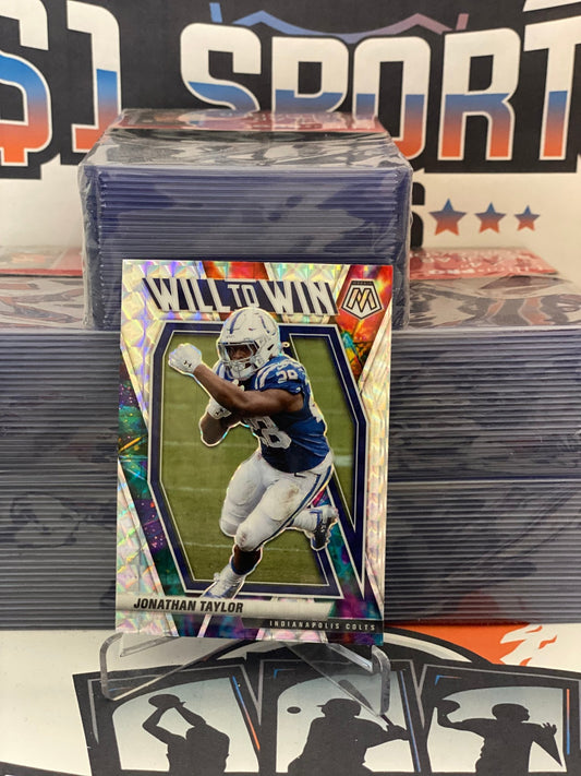 2021 Panini Mosaic (Mosaic Prizm, Will to Win) Jonathan Taylor #WW-9