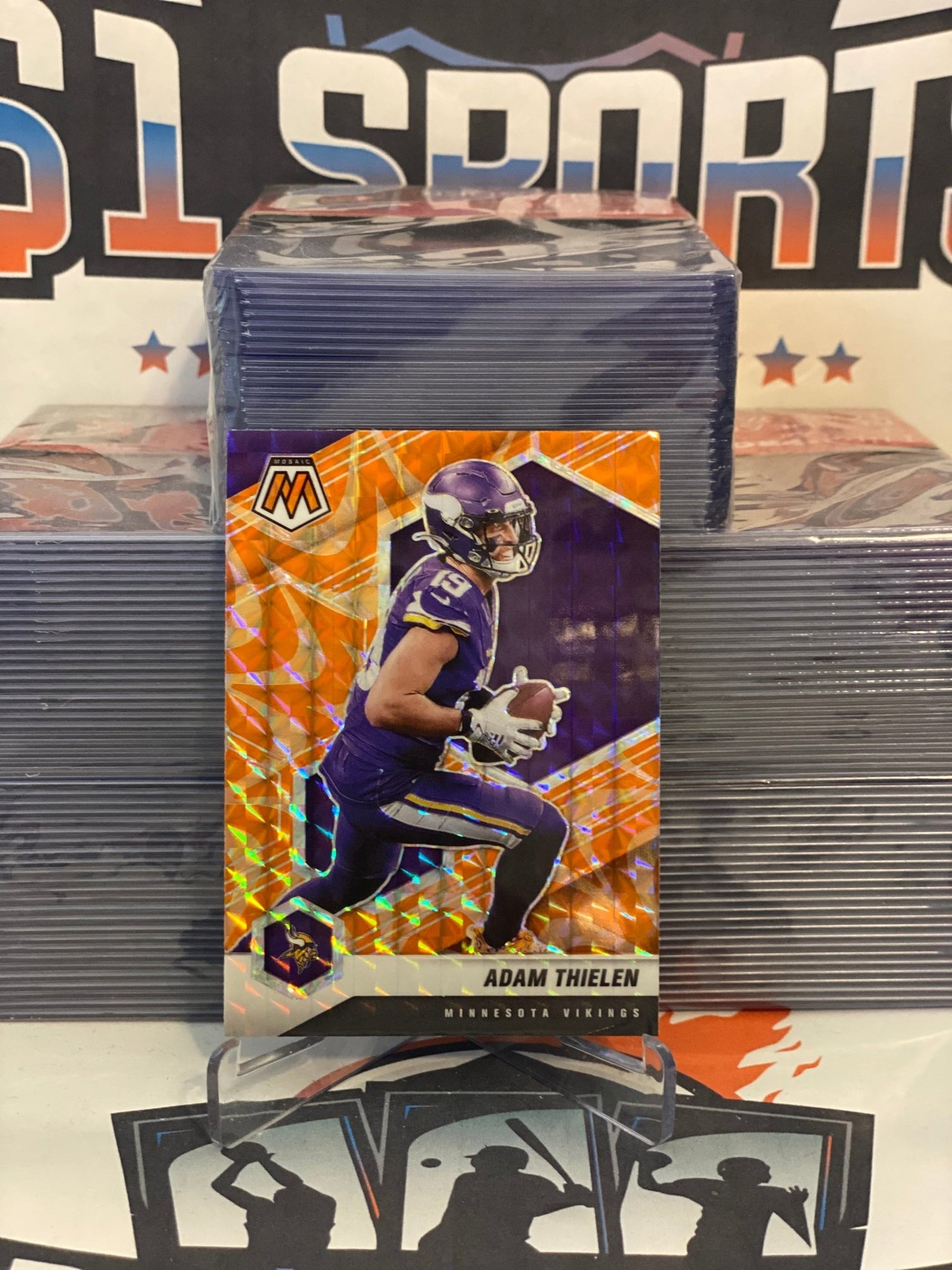 2021 Panini Mosaic (Orange Reactive Prizm) Adam Thielen #133