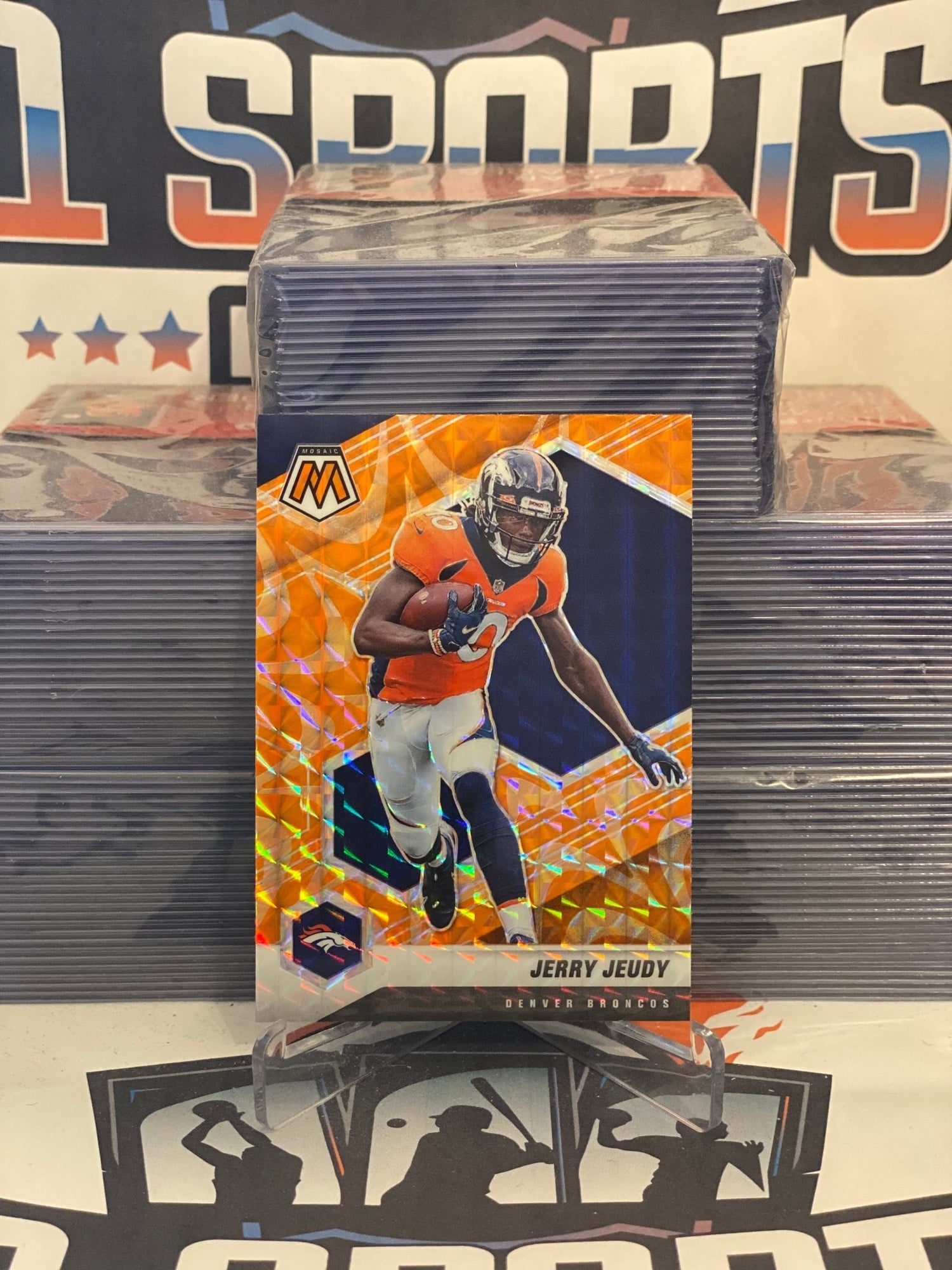 2021 Panini Mosaic (Orange Reactive Prizm) Jerry Jeudy #68