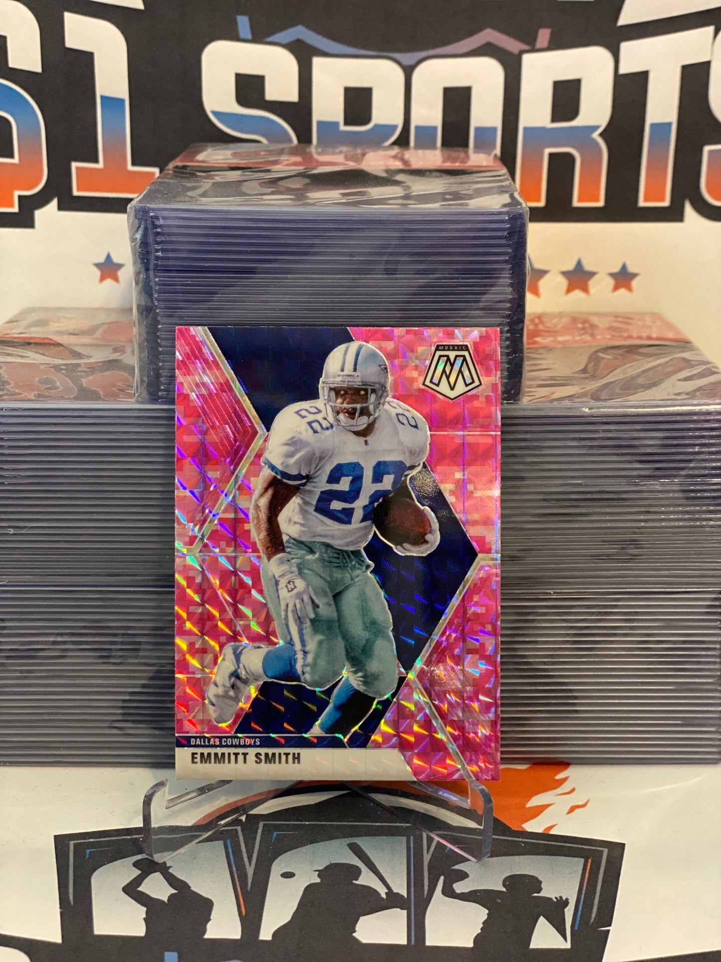 2021 Panini Mosaic (Pink Camo Prizm) Emmitt Smith #64