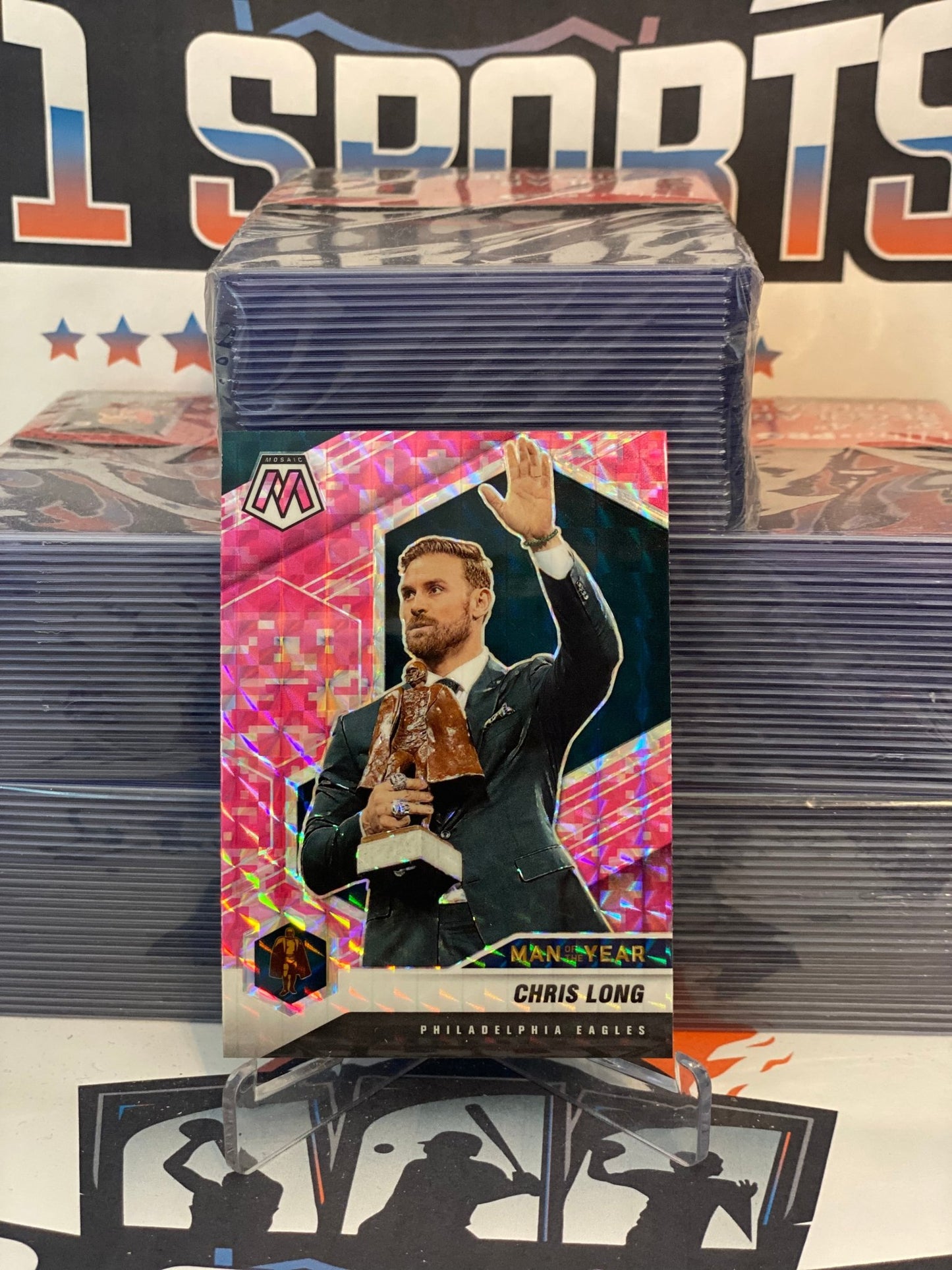2021 Panini Mosaic (Pink Camo Prizm, Man of the Year) Chris Long #271