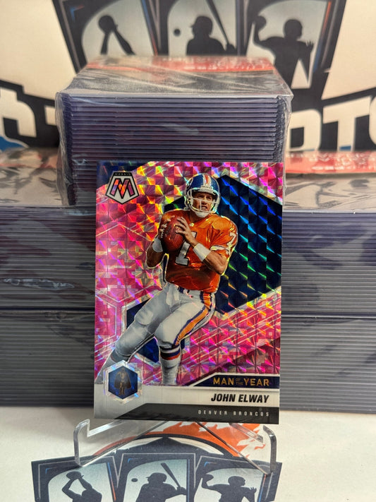 2021 Panini Mosaic (Pink Camo Prizm, Man of the Year) John Elway #279