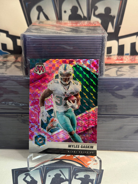 2021 Panini Mosaic (Pink Camo Prizm) Myles Gaskin #125