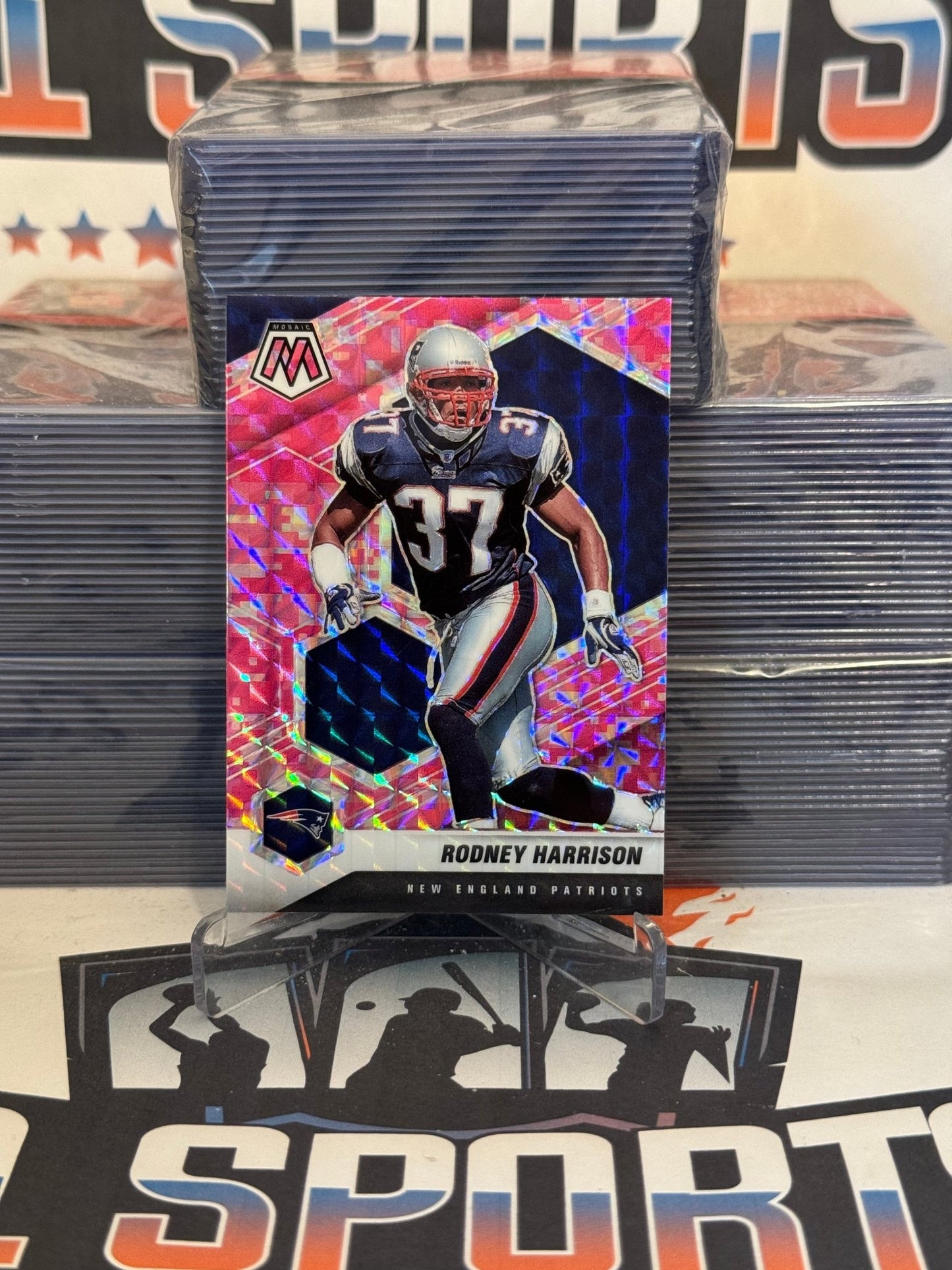 2021 Panini Mosaic (Pink Camo Prizm) Rodney Harrison #136