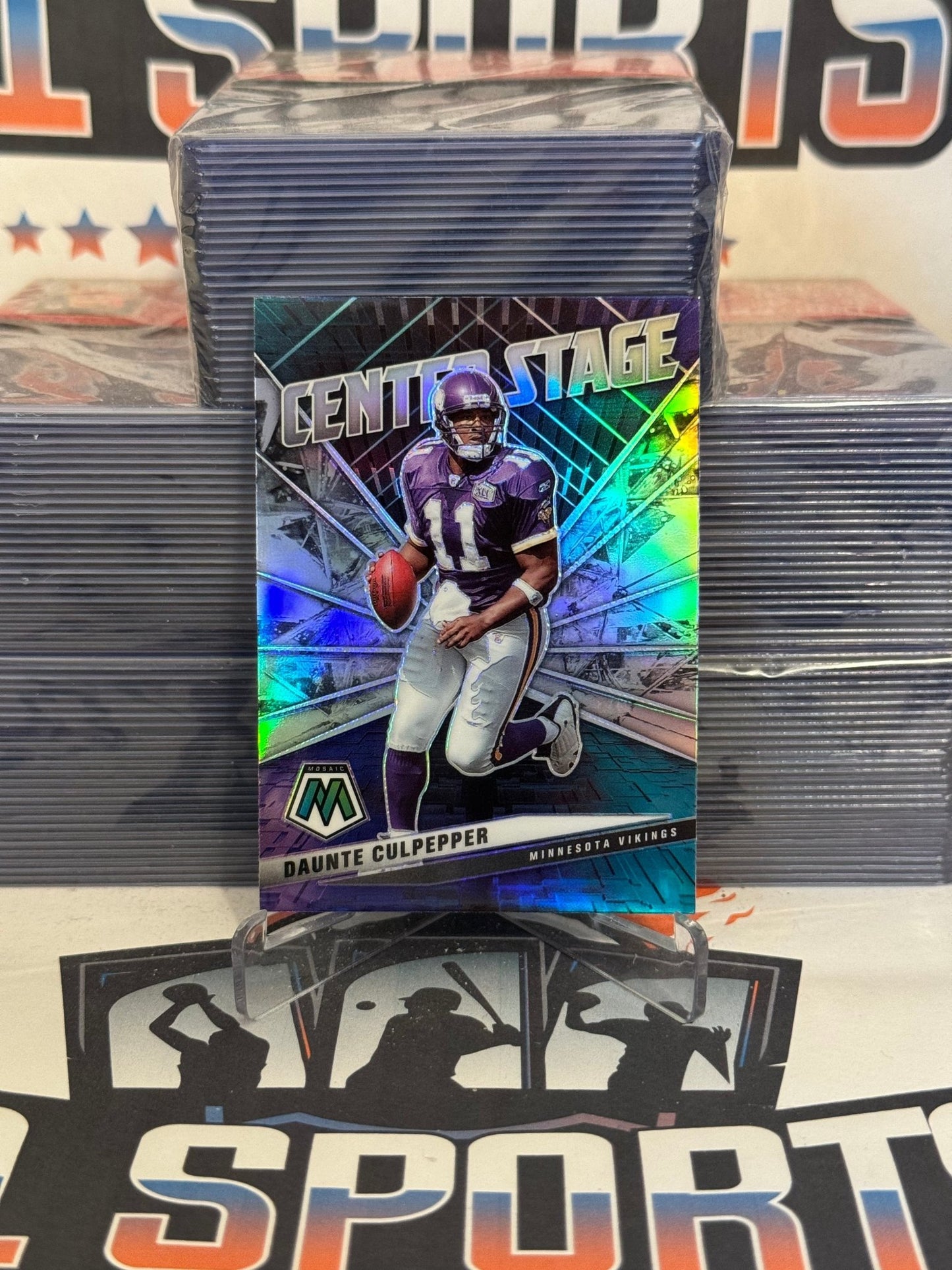 2021 Panini Mosaic (Silver Prizm, Center Stage) Daunte Culpepper #CS22