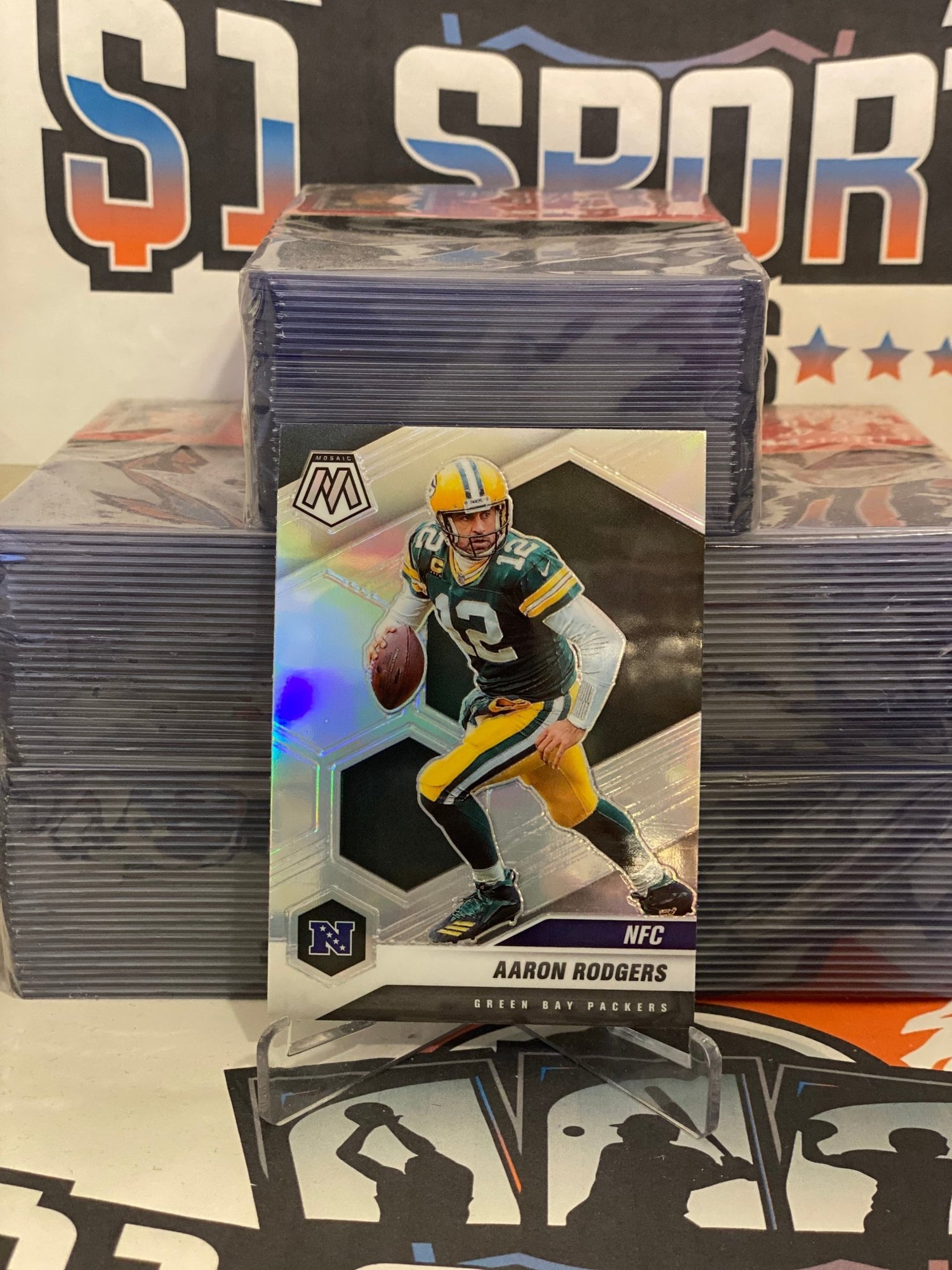 2021 Panini Mosaic (Silver Prizm, NFC) Aaron Rodgers #206