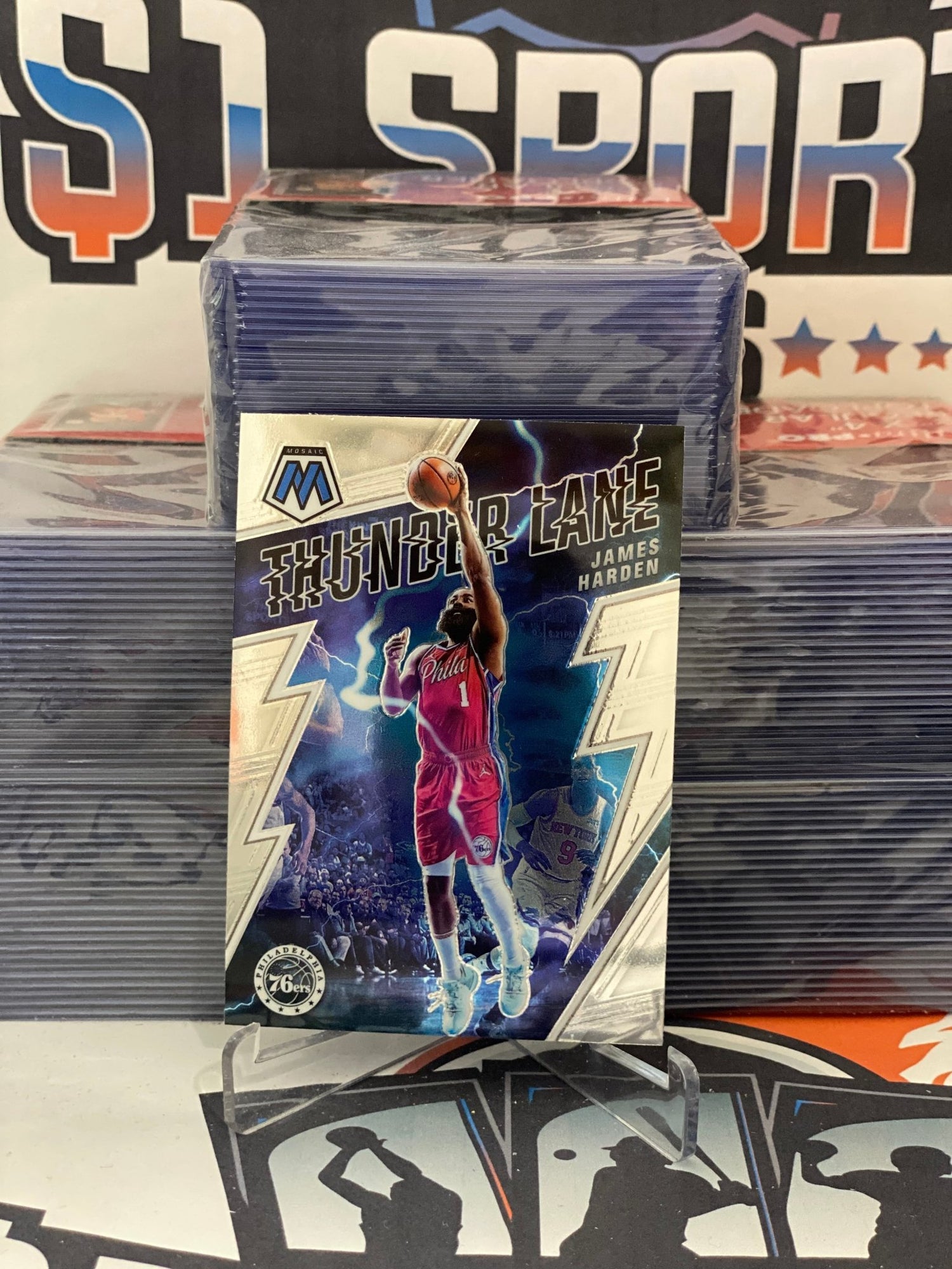 2021 Panini Mosaic (Thunder Lane) James Harden #5