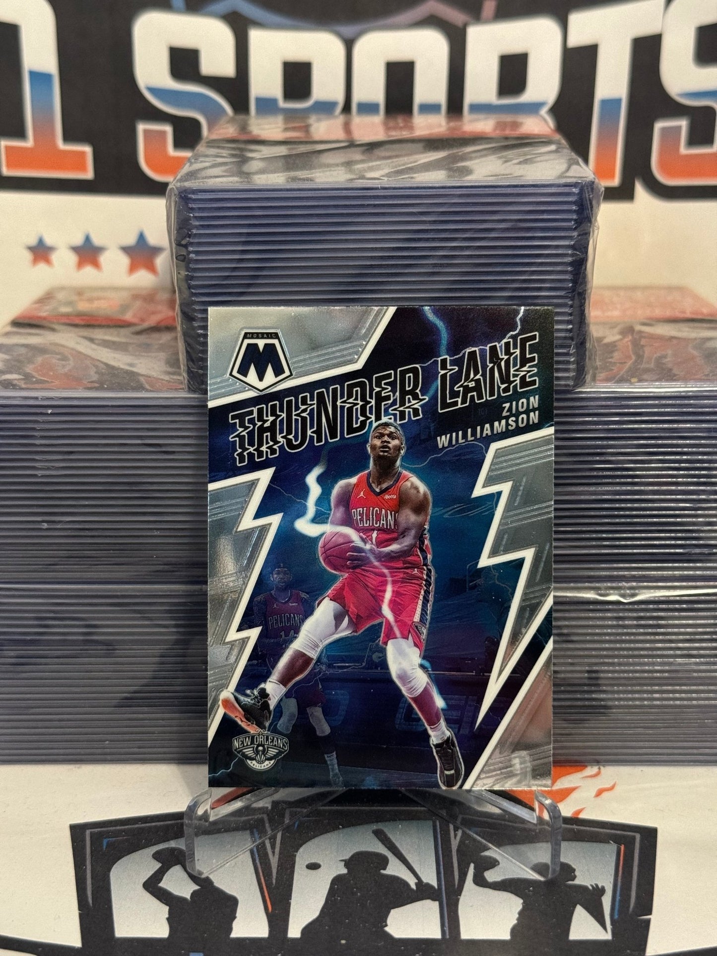 2021 Panini Mosaic (Thunder Lane) Zion Williamson #14