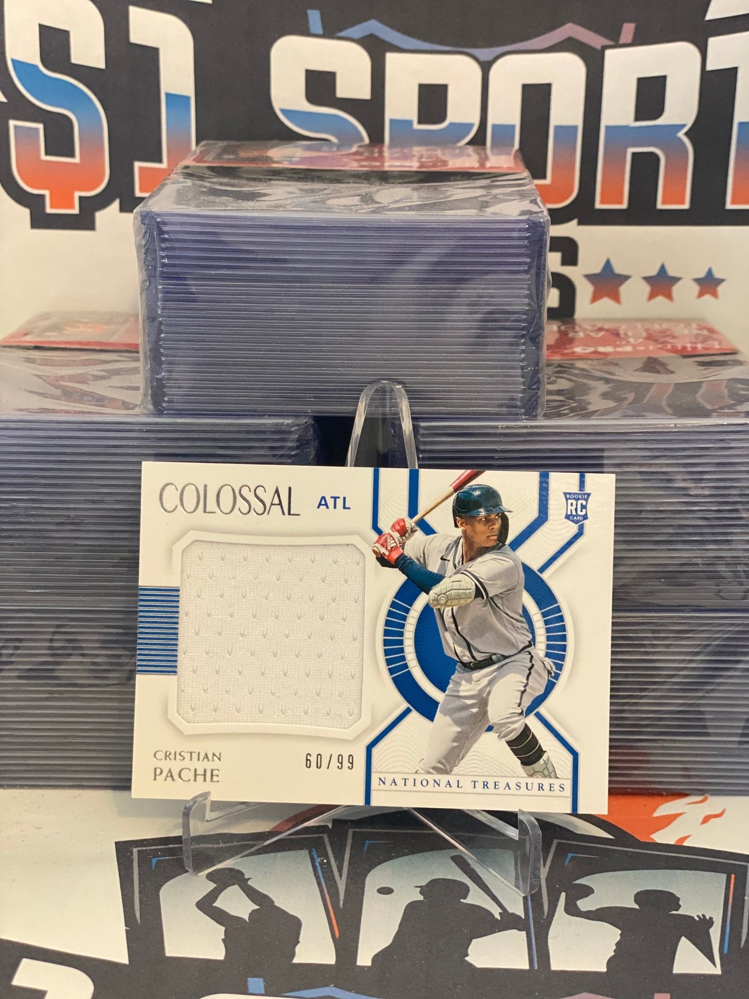 2021 Panini National Treasures (Colossal Relic 60/99) Cristian Pache Rookie #CM-CP
