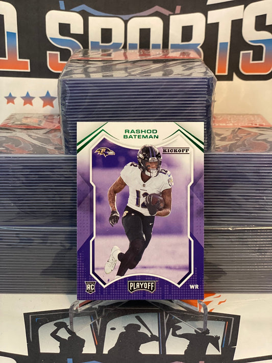 2021 Panini Playoff (Green, Kickoff) Rashod Bateman Rookie #213