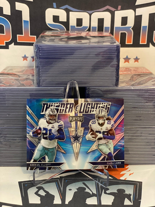 2021 Panini Playoff (Thunder & Lightening) Ezekiel Elliott & CeeDee Lamb #TL-2