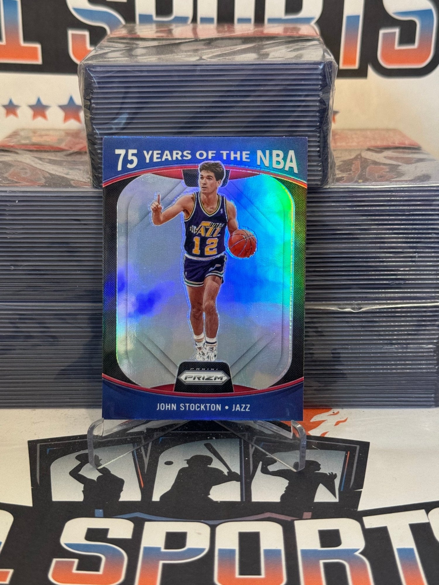 2021 Panini Prizm (75 Years of the NBA) John Stockton #13