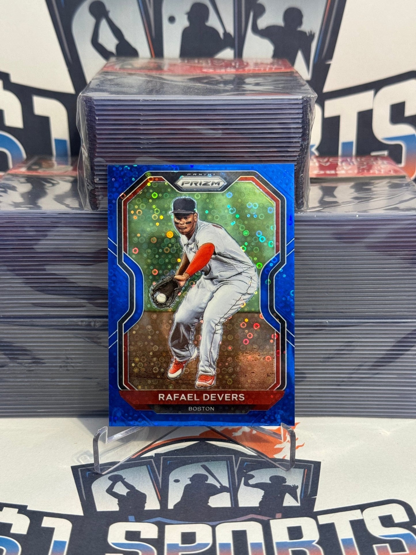 2021 Panini Prizm (Blue Scope Prizm 189/199) Rafael Devers #67