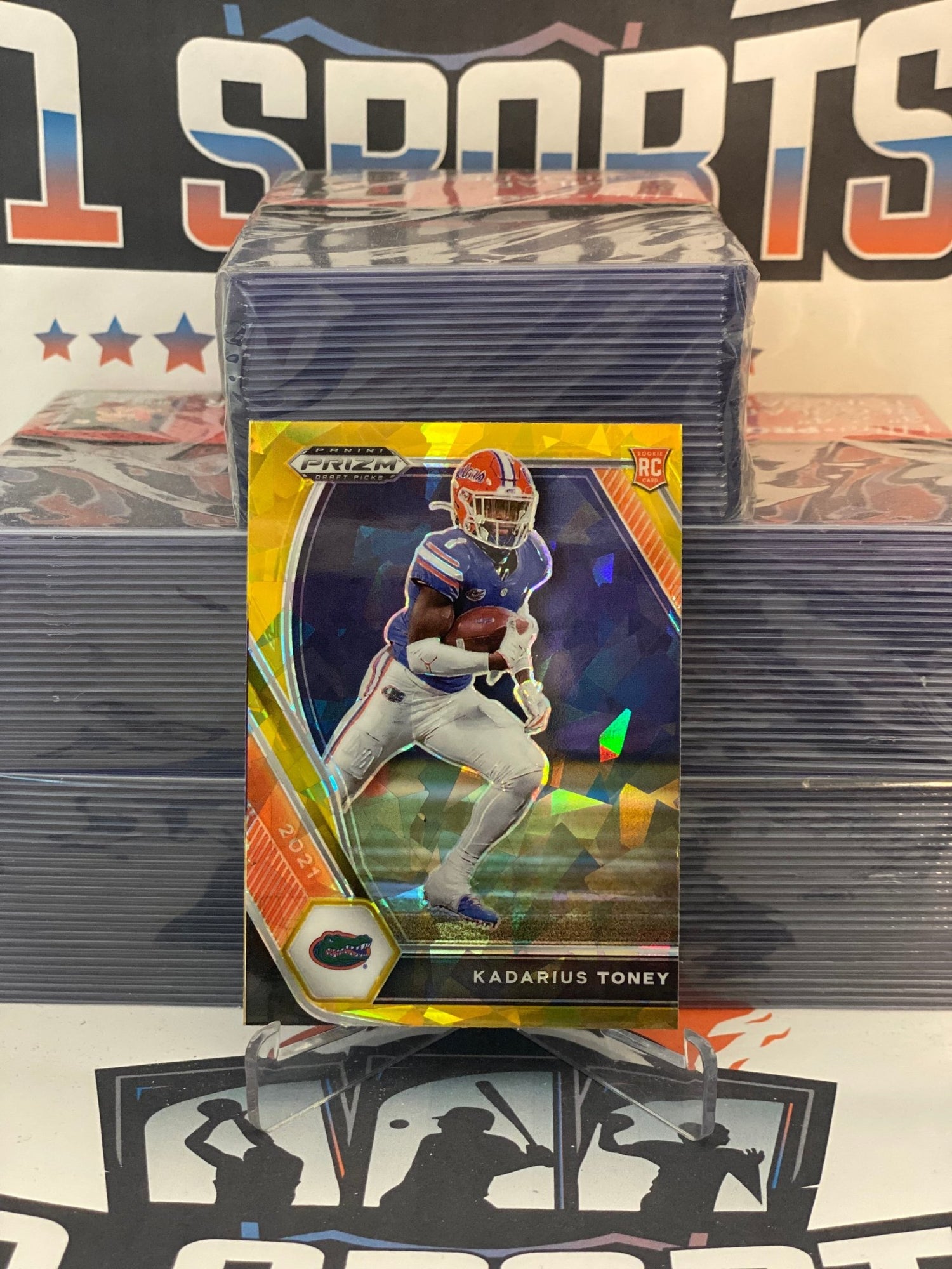 2021 Panini Prizm Draft Picks (Gold Ice Prizm) Kadarius Toney Rookie #117