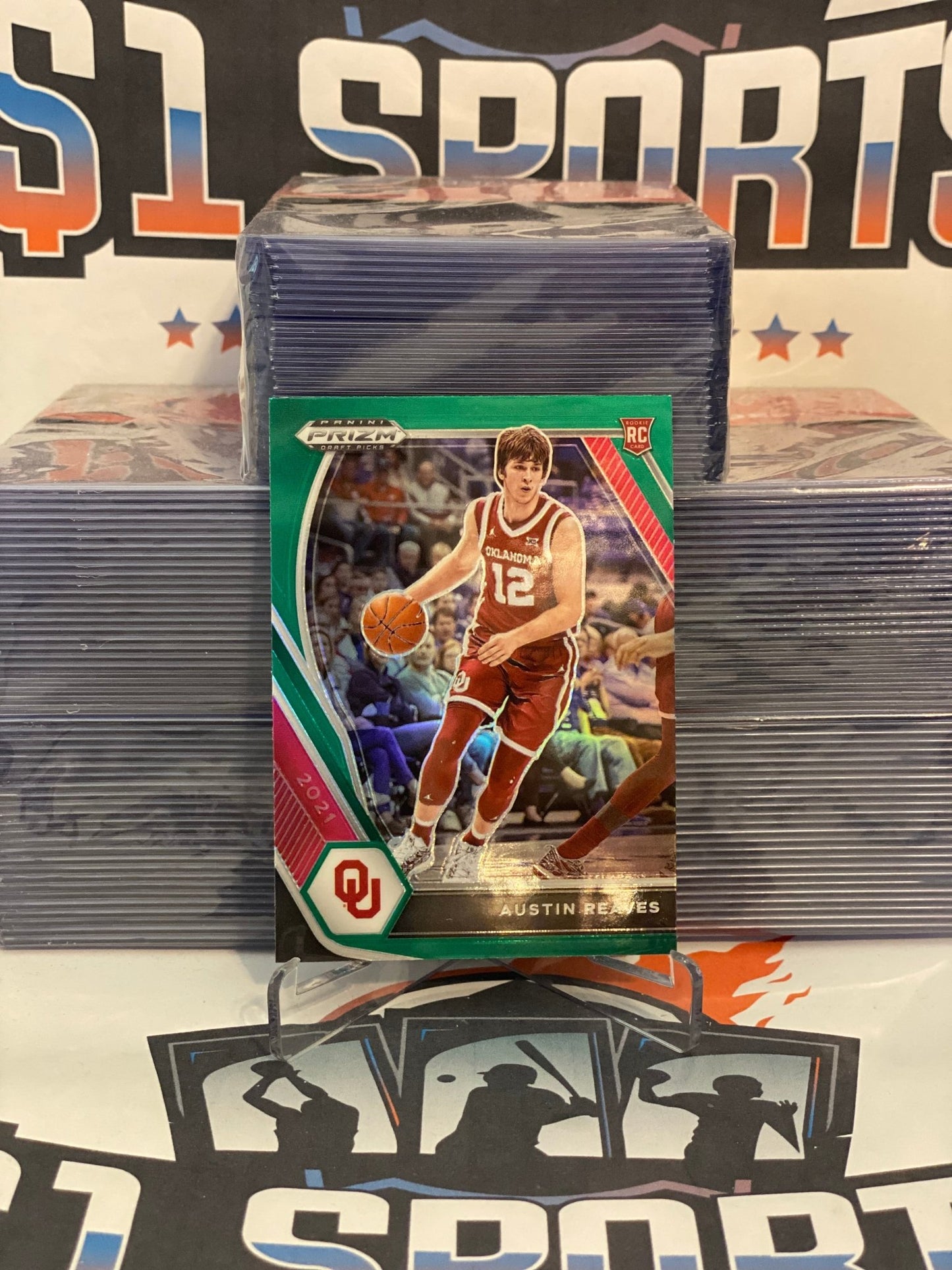 2021 Panini Prizm Draft Picks (Green Prizm) Austin Reaves Rookie #49