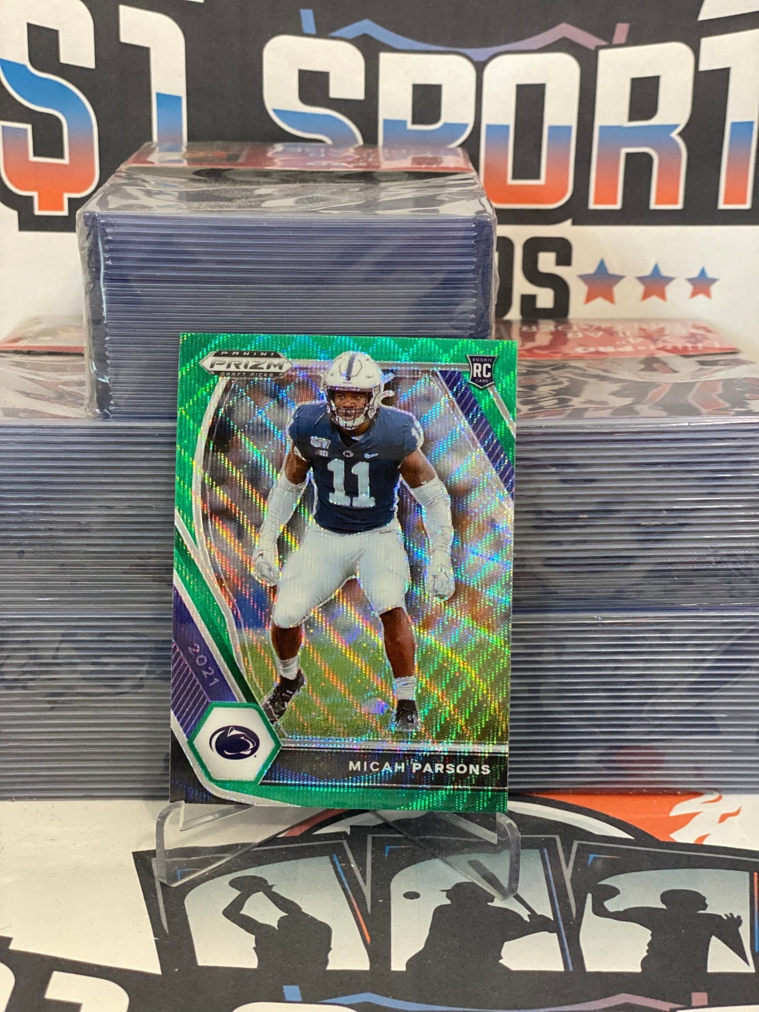 2021 Panini Prizm Draft Picks (Green Prizm) Micah Parsons Rookie #136