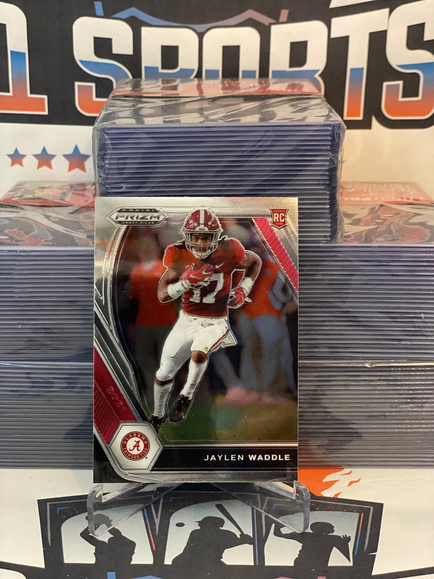 2021 Panini Prizm Draft Picks Jaylen Waddle Rookie #103