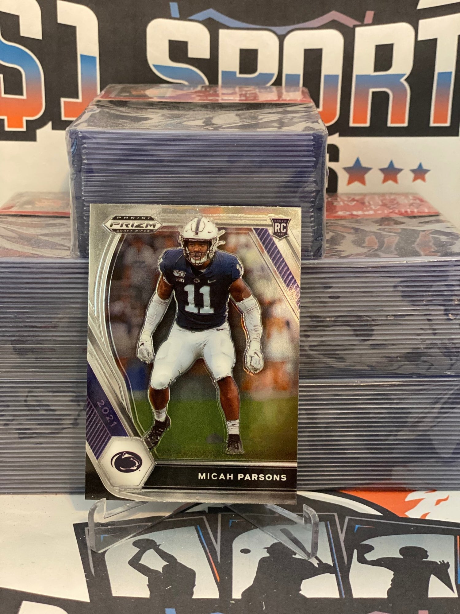 2021 Panini Prizm Draft Picks Micah Parsons Rookie #136