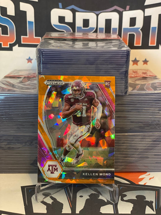 2021 Panini Prizm Draft Picks (Orange Ice Prizm) Kellen Mond Rookie #132