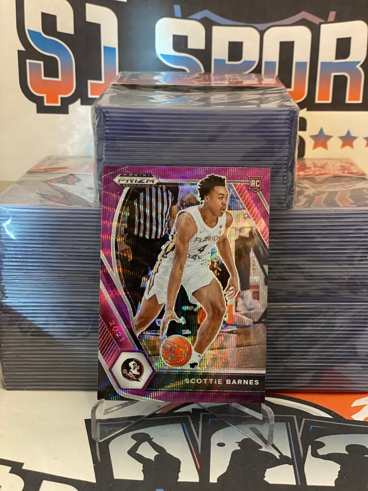 2021 Panini Prizm Draft Picks (Purple Wave Prizm) Scottie Barnes Rookie #6