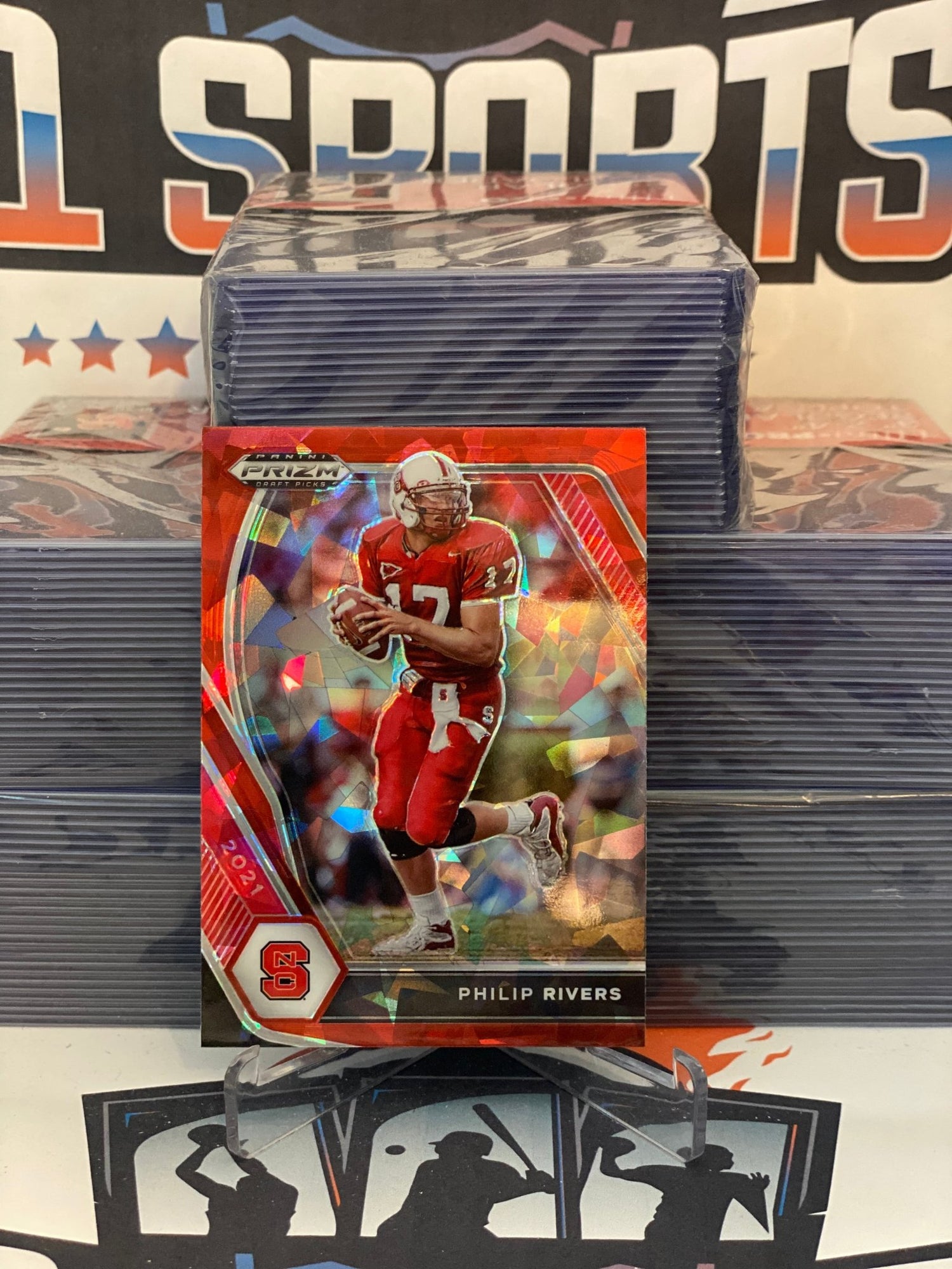 2021 Panini Prizm Draft Picks (Red Ice Prizm) Philip Rivers #17