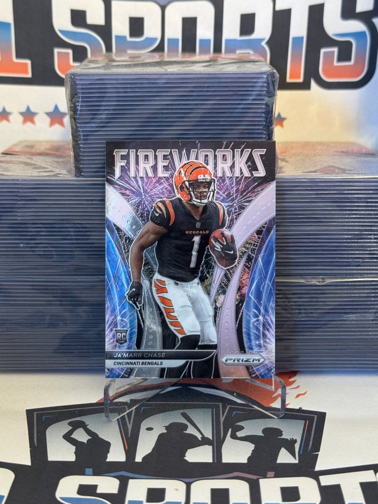 2021 Panini Prizm (Fireworks) Ja'Marr Chase Rookie #F-11