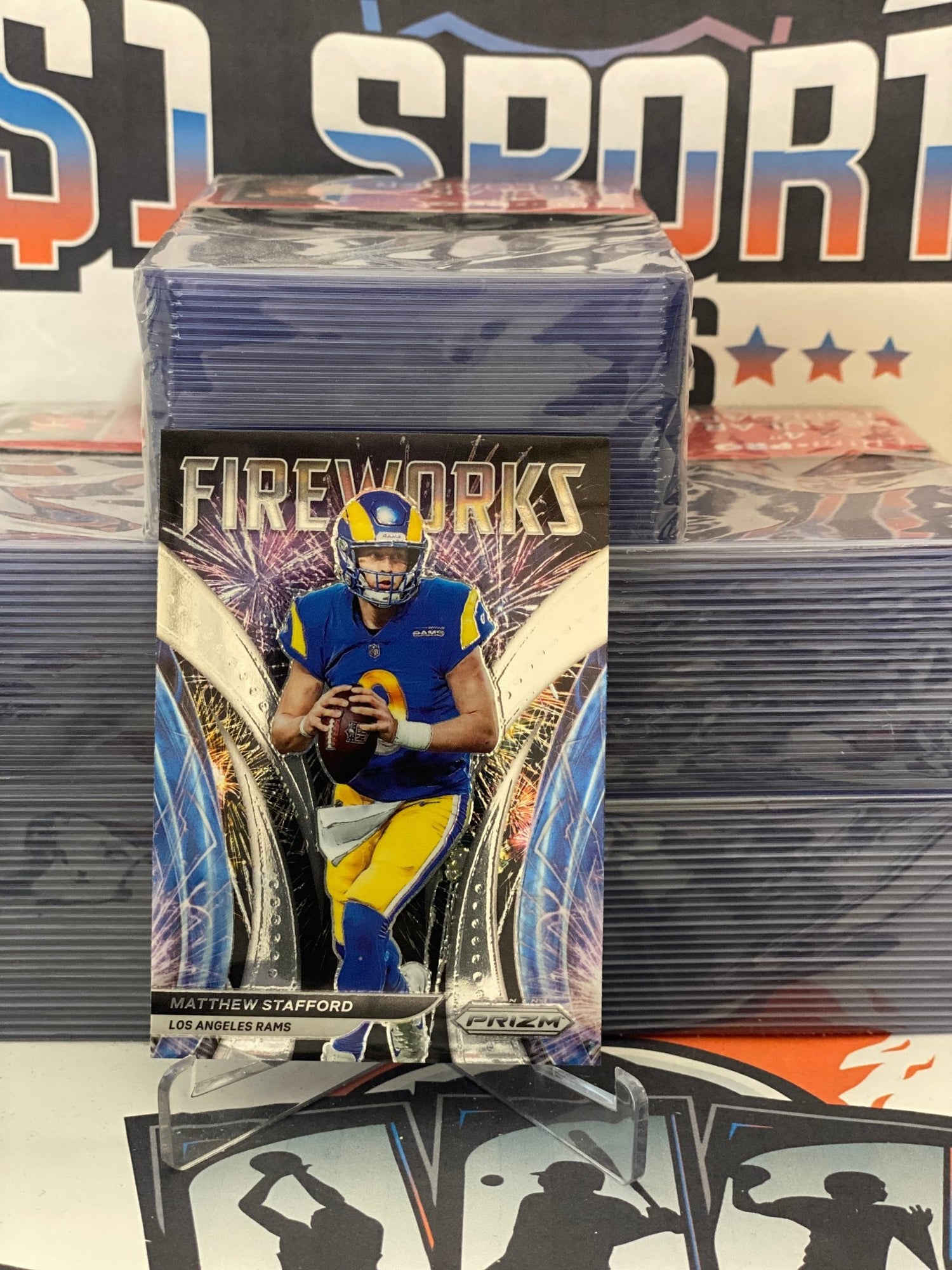 2021 Panini Prizm (Fireworks) Matthew Stafford #F-19